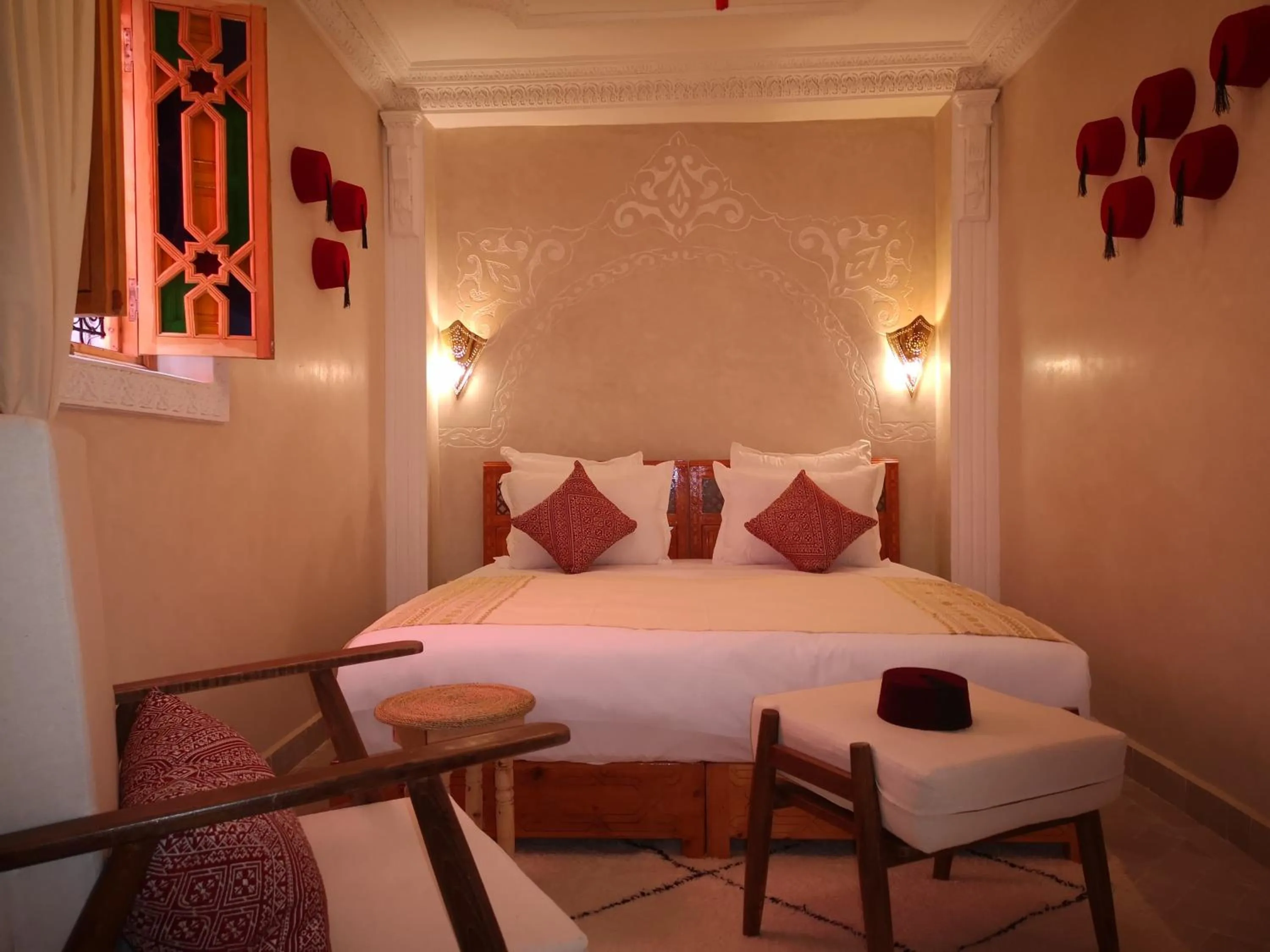 Bed in Riad azra Marrakech