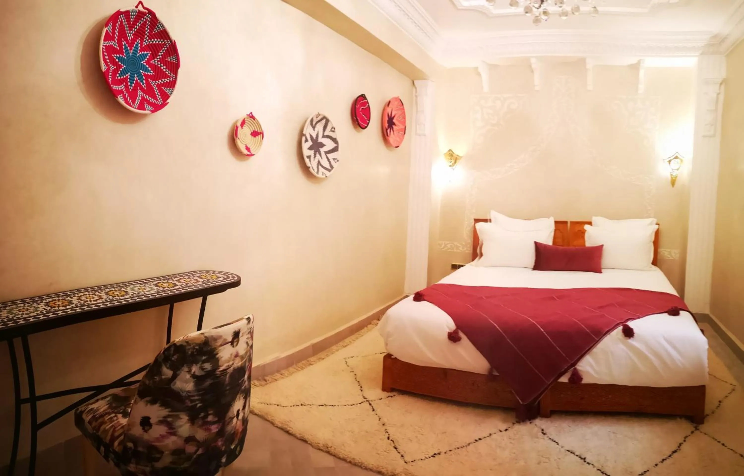 Bed in Riad azra Marrakech