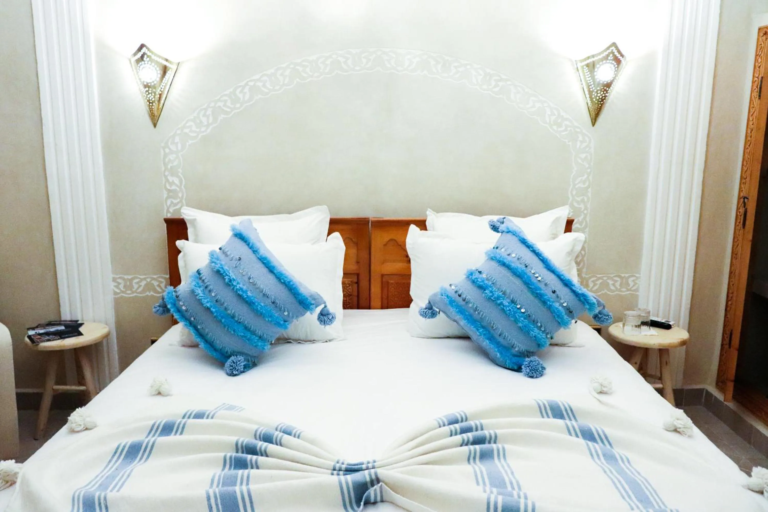 Bed in Riad azra Marrakech