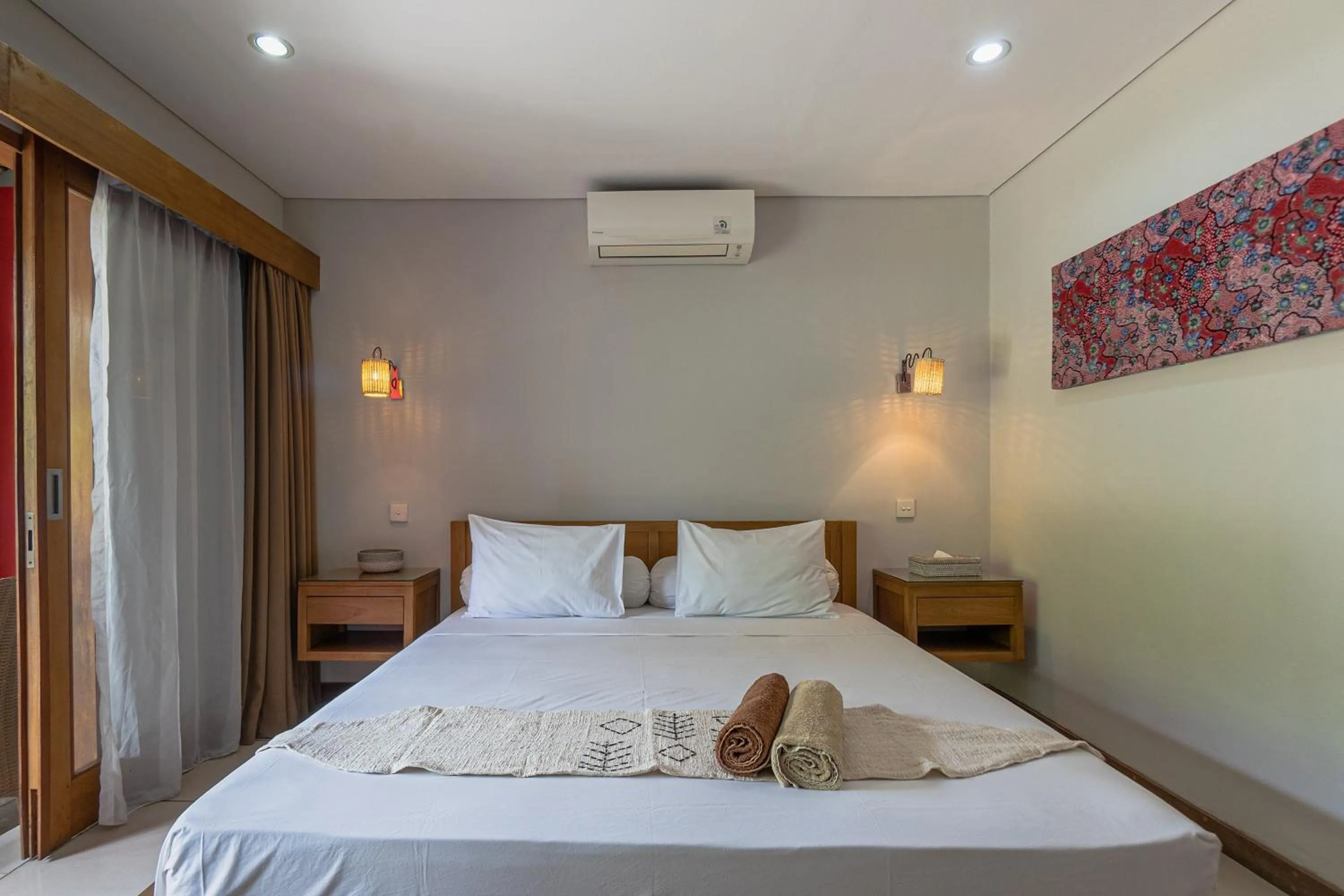 Bed in Balinea Holiday Home