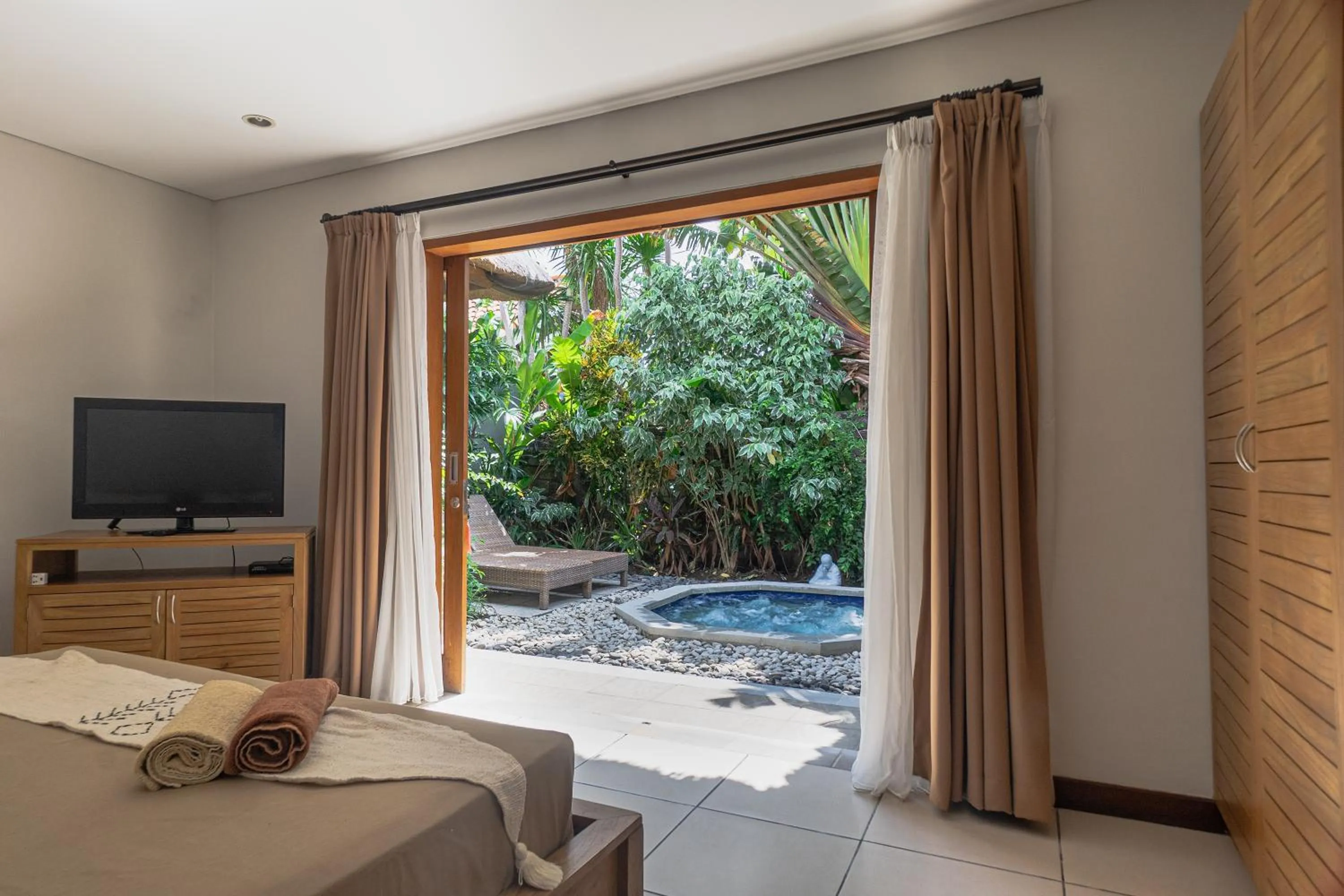 Bed in Balinea Holiday Home