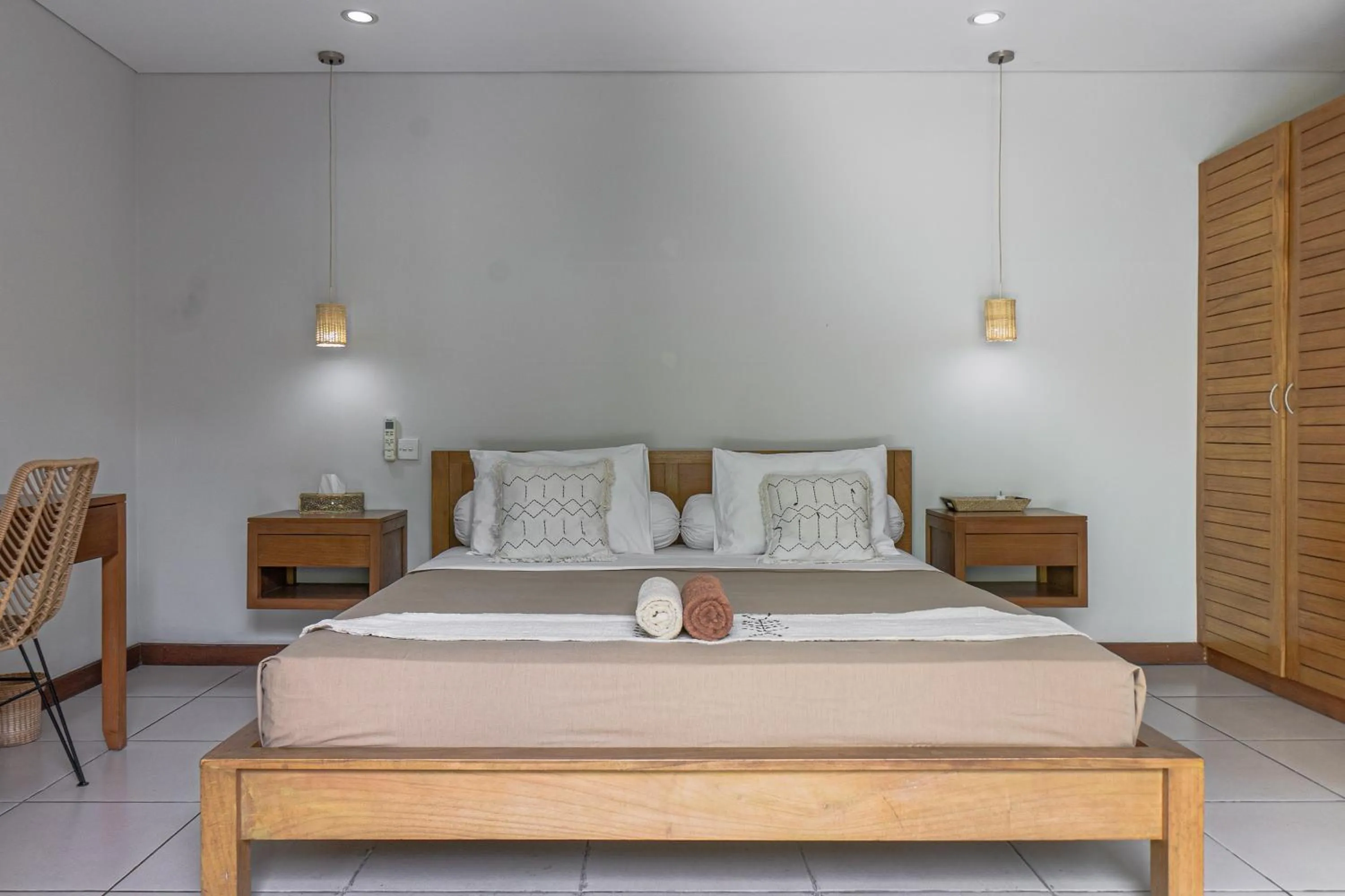 Bed in Balinea Holiday Home