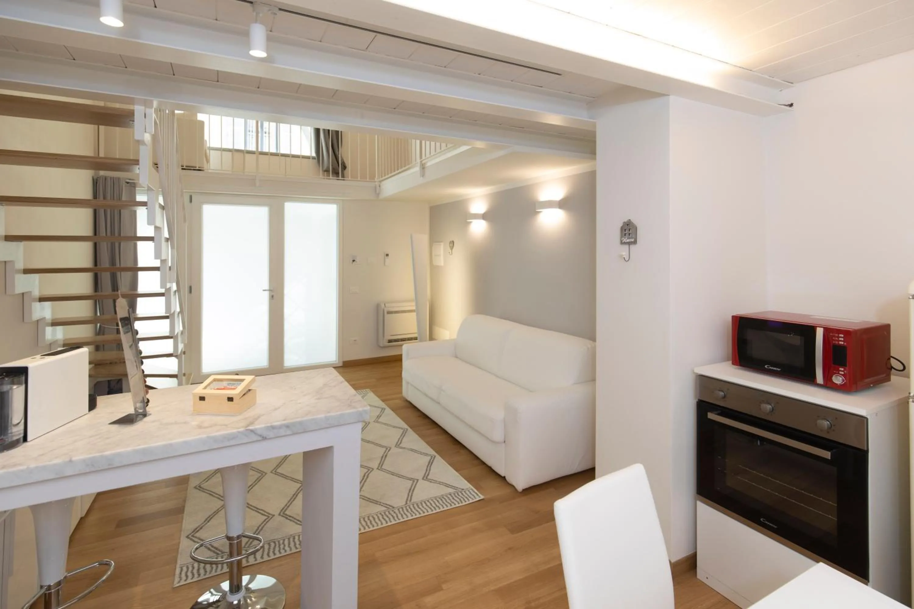 Living room in Center Loft Apartment