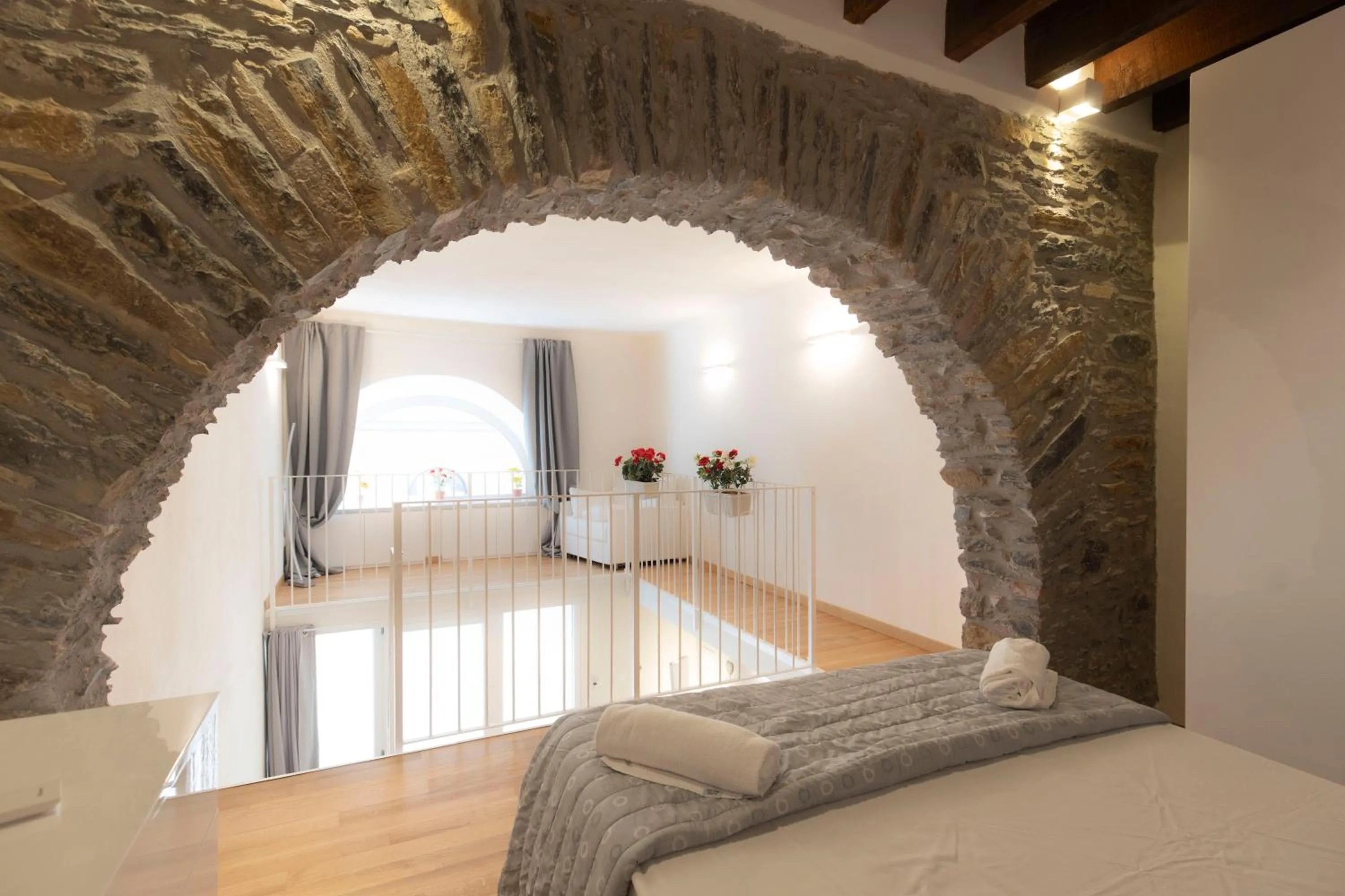 Decorative detail, Bed in Center Loft Apartment