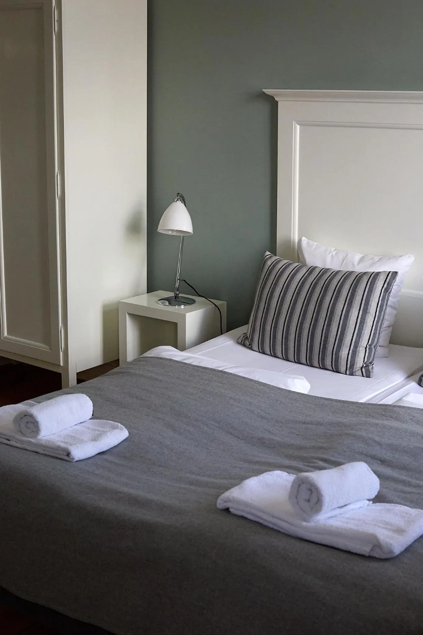 Bed in Hotel Saxkjøbing