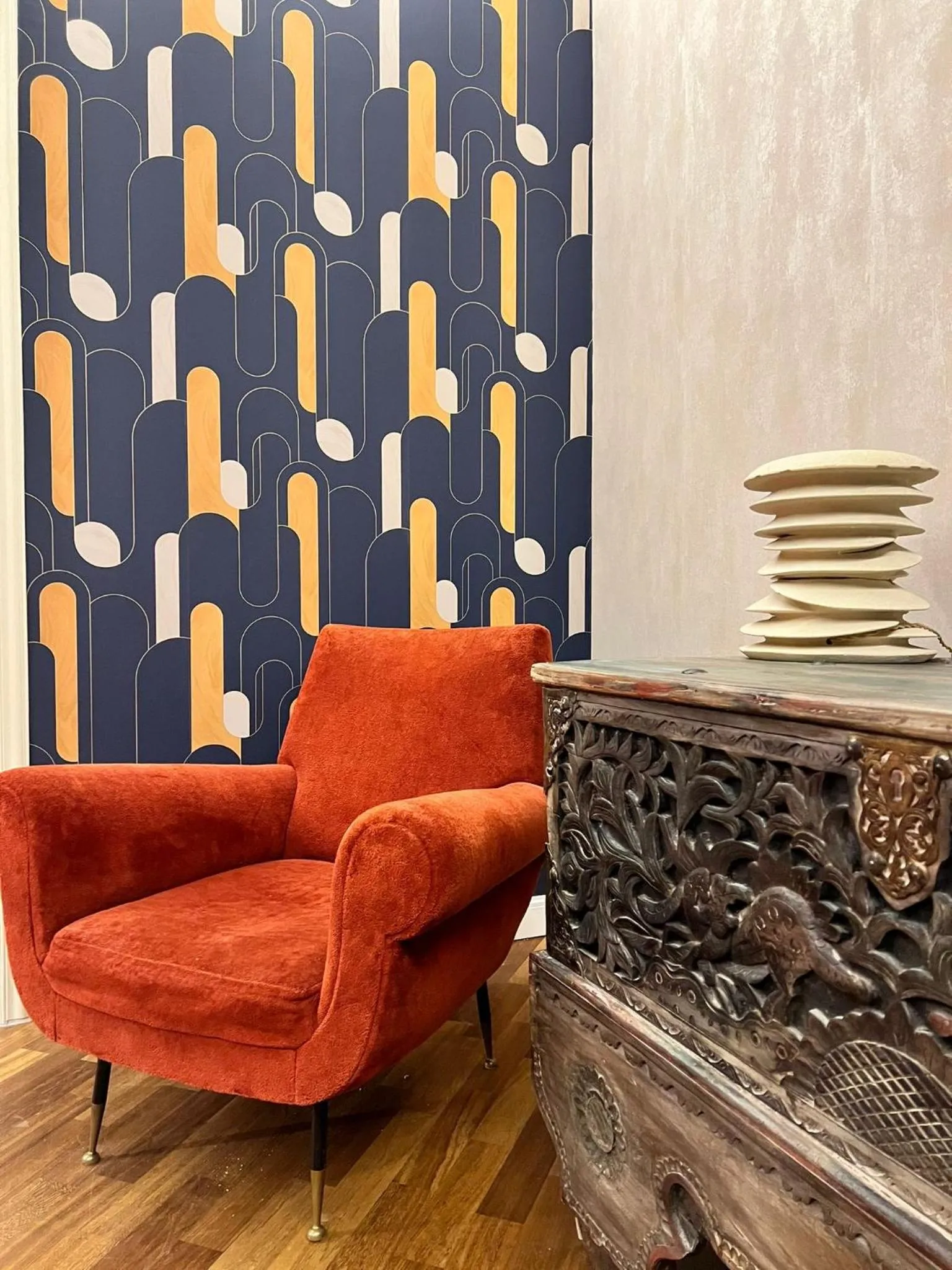 Seating area in B&B La Cuntana