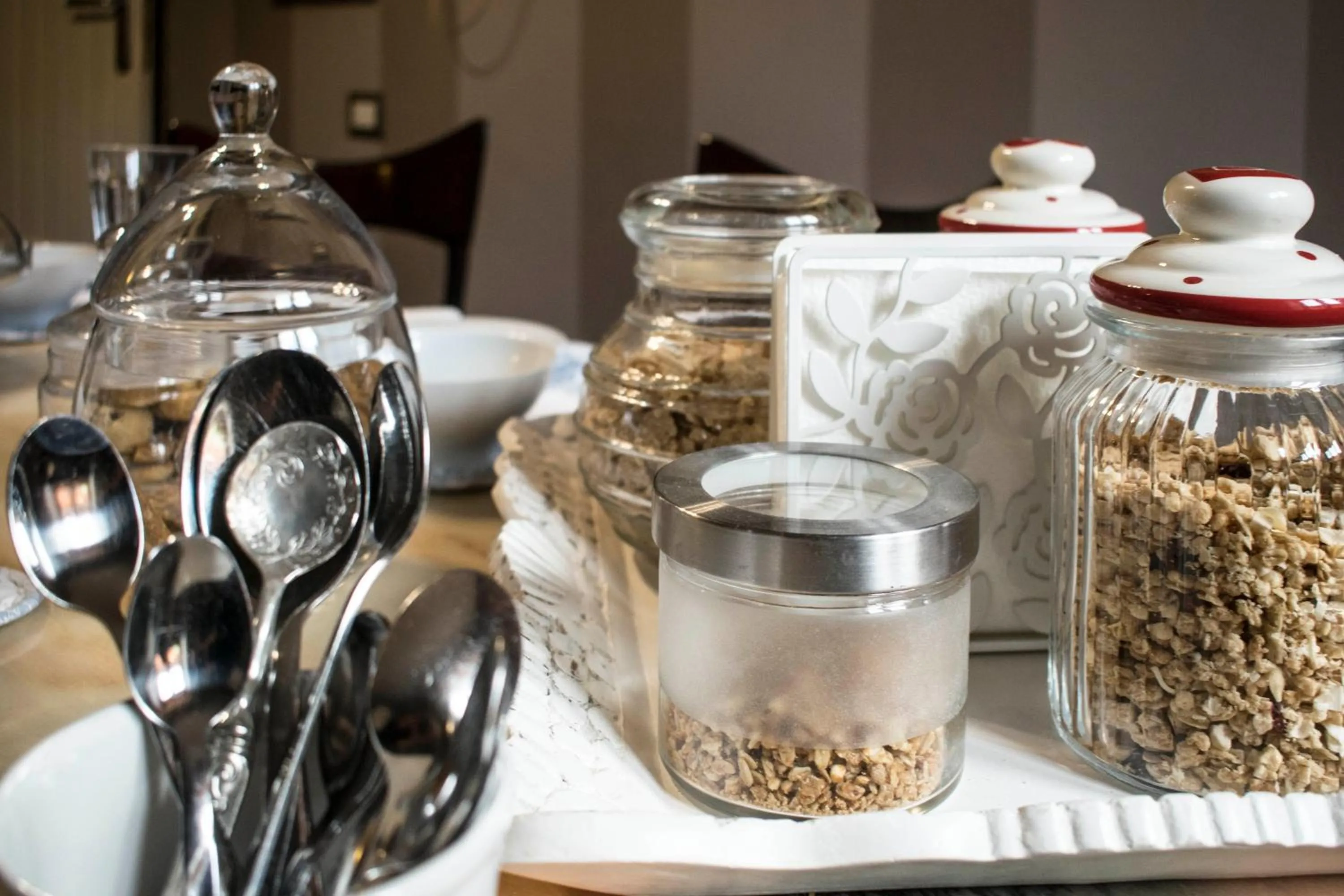 Communal kitchen in B&B La Cuntana