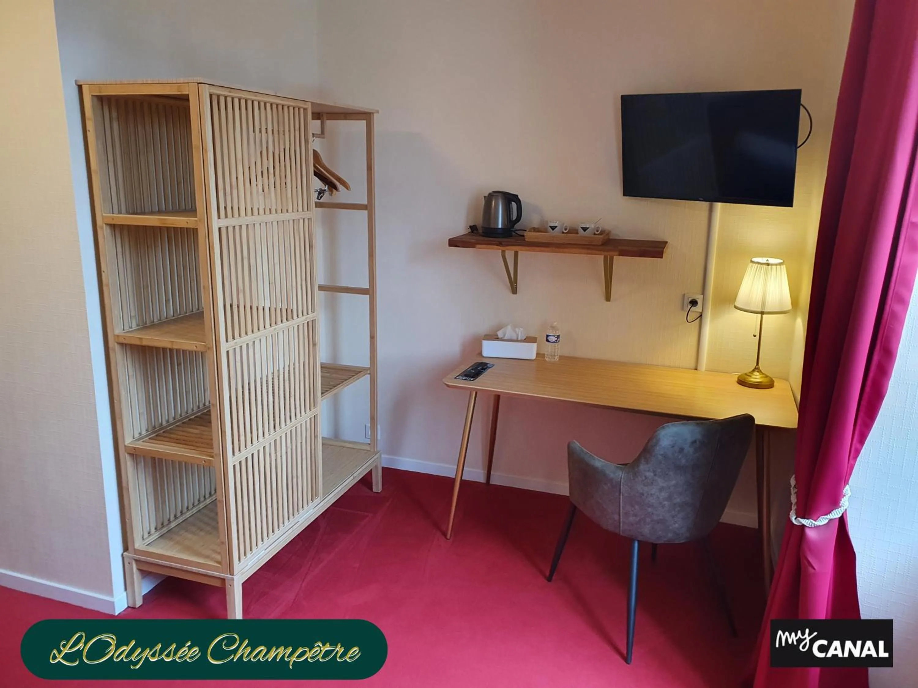 TV and multimedia in Logis Hôtel Restaurant L'Odyssée Champêtre