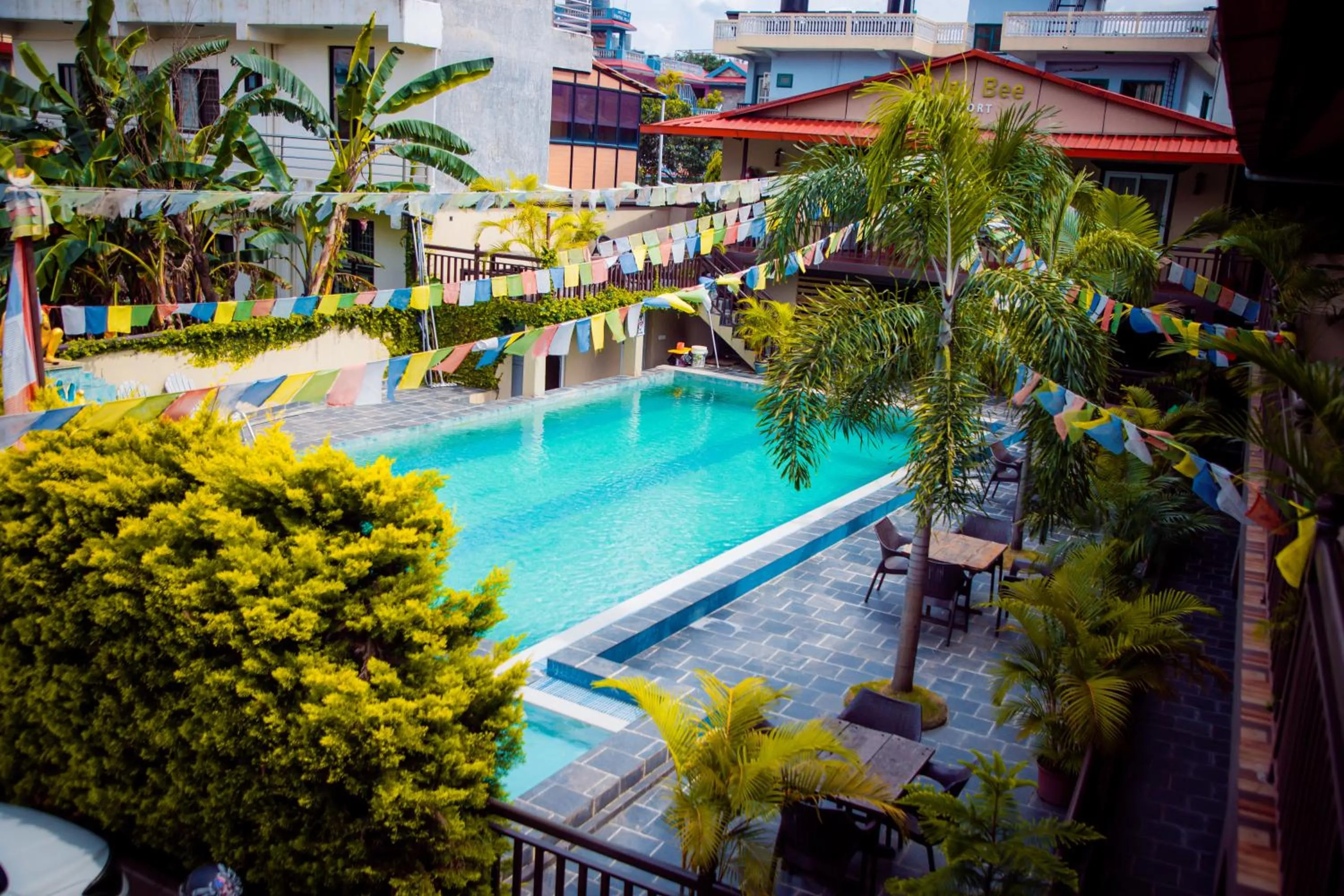 Swimming pool in Busy Bee Resort, Pokhara