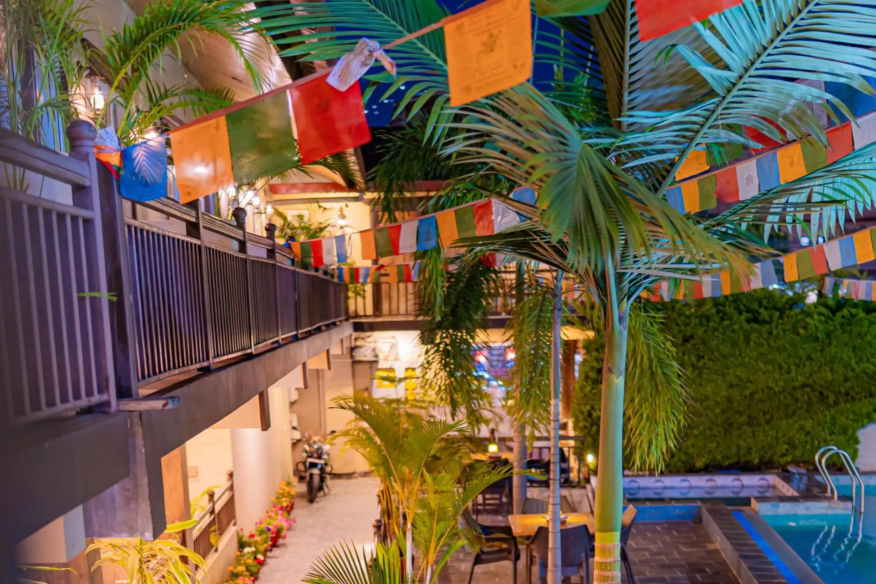 Swimming pool in Busy Bee Resort, Pokhara Swimming pool in Busy Bee Resort, Pokhara