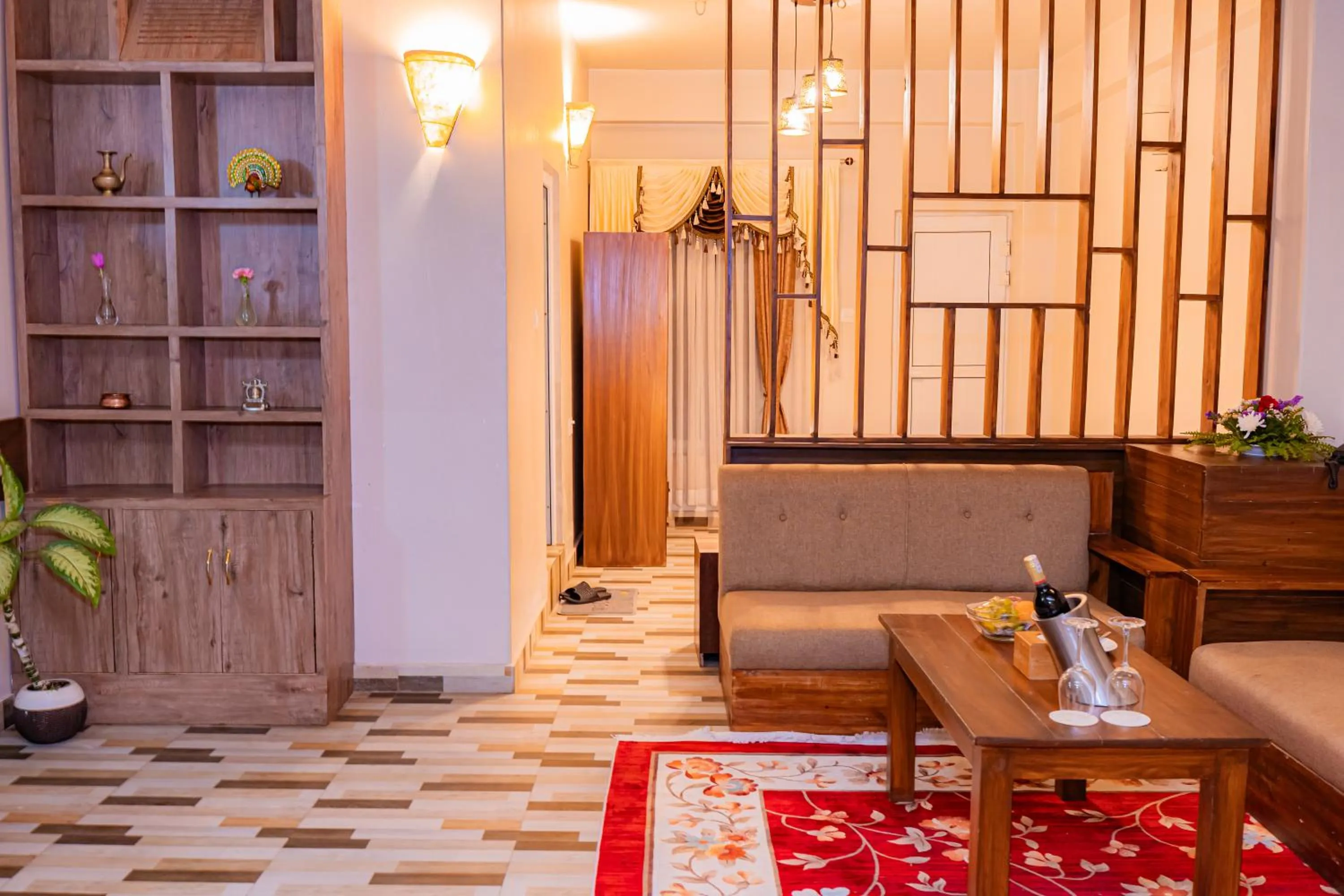 Living room in Busy Bee Resort, Pokhara