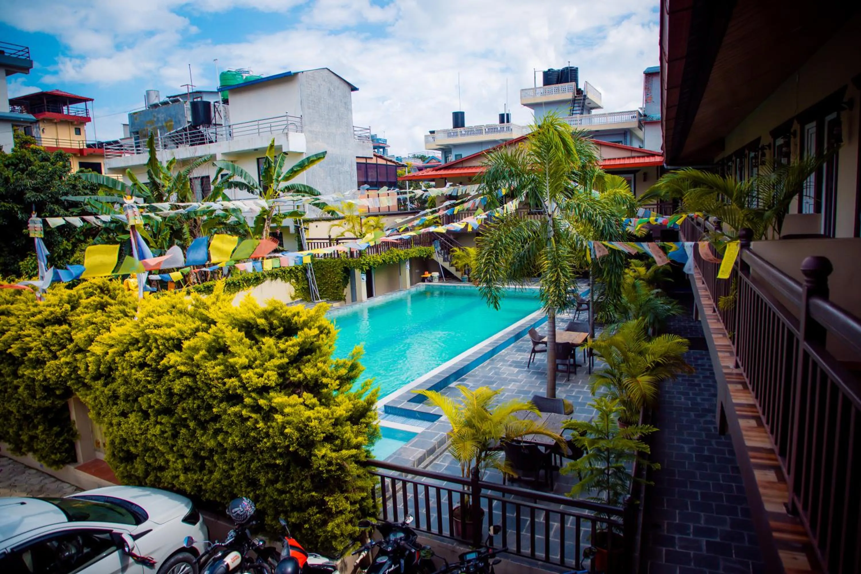 Swimming pool in Busy Bee Resort, Pokhara