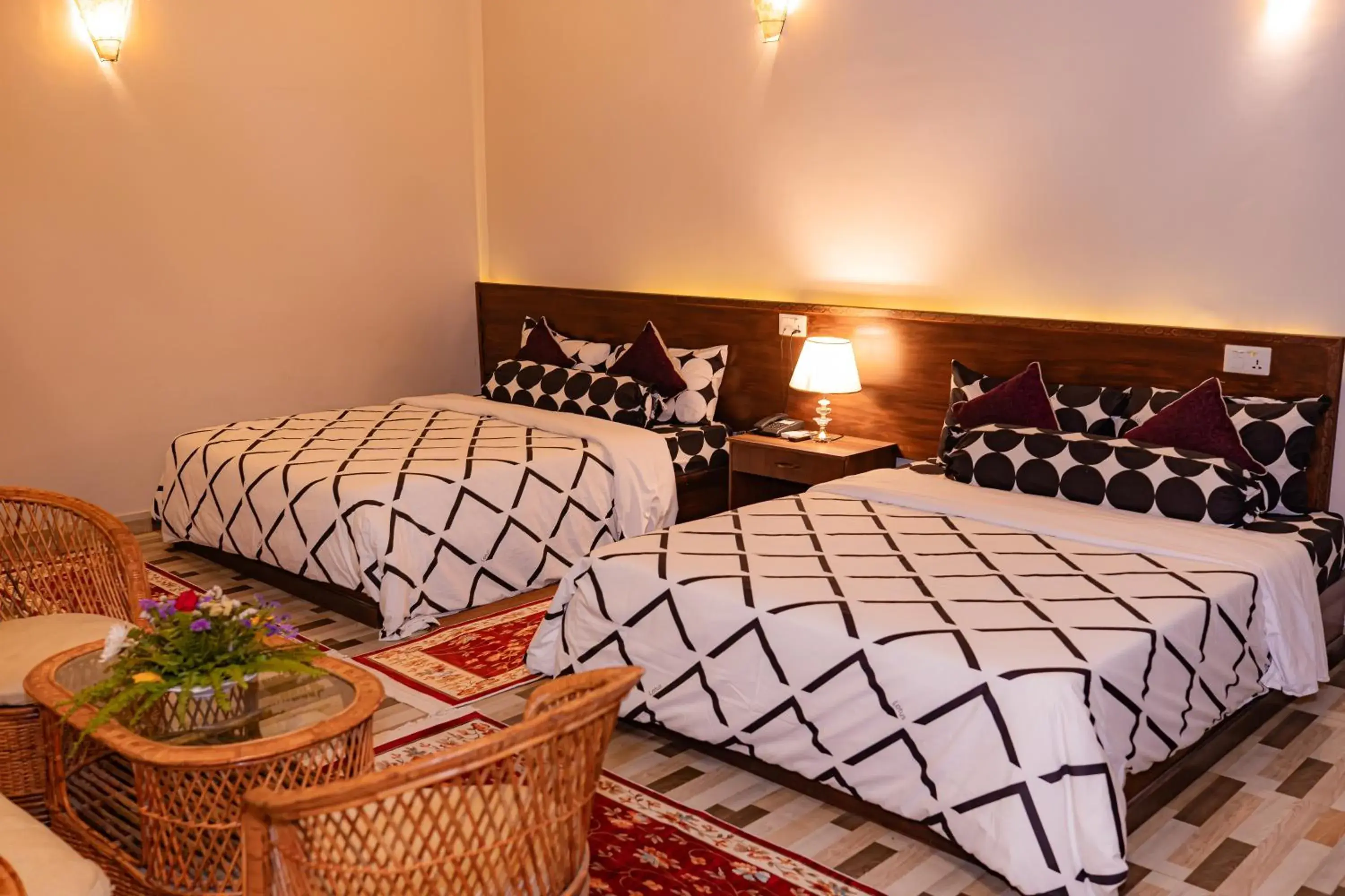 Bed in Busy Bee Resort, Pokhara Bed in Busy Bee Resort, Pokhara