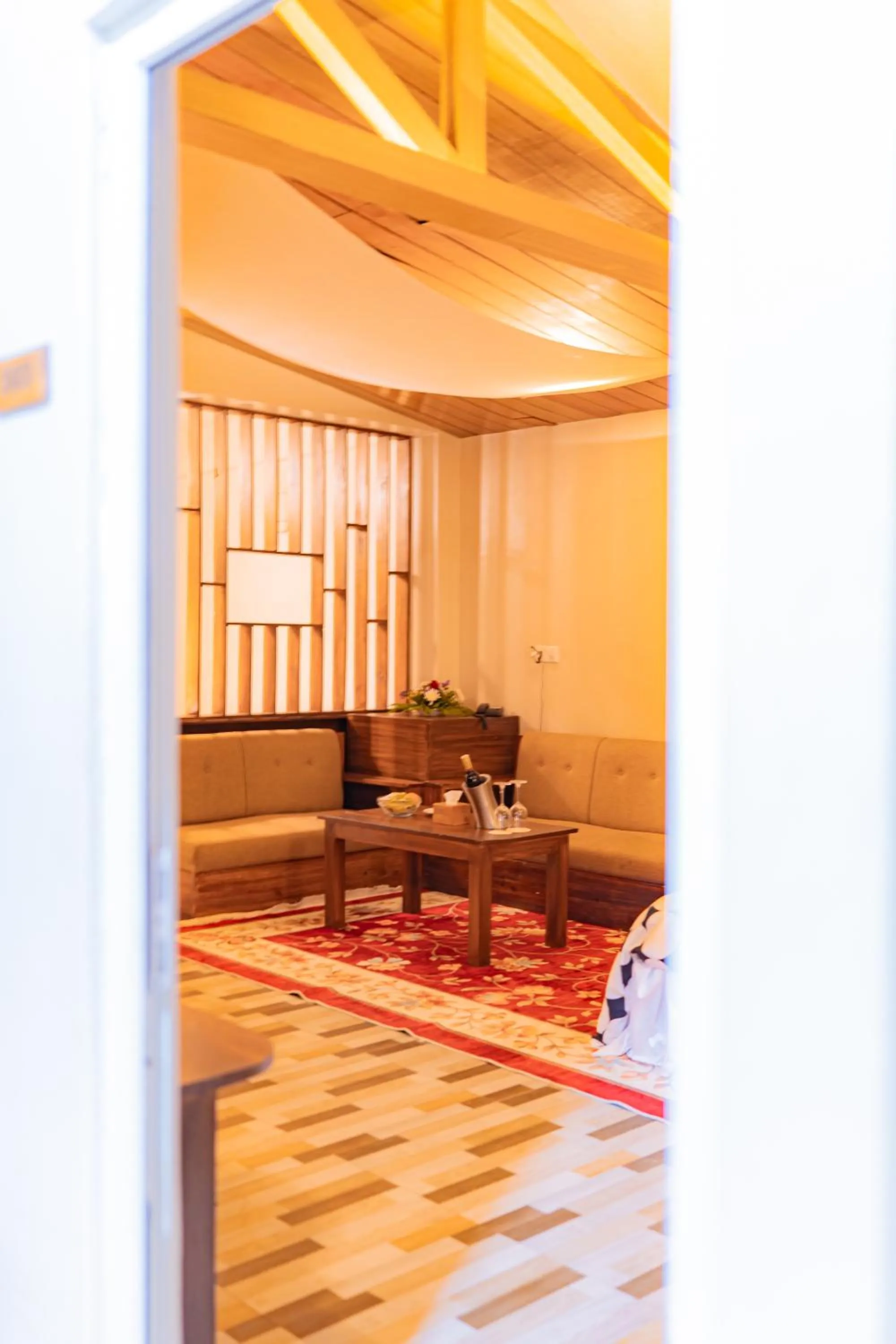 Living room in Busy Bee Resort, Pokhara