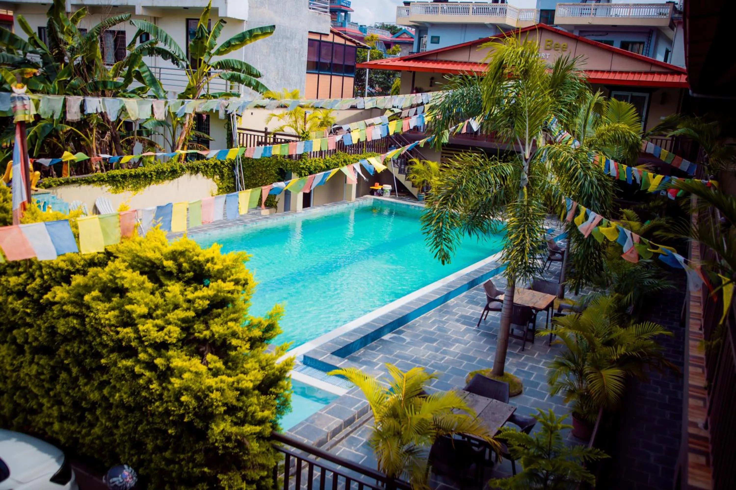 Swimming pool in Busy Bee Resort, Pokhara