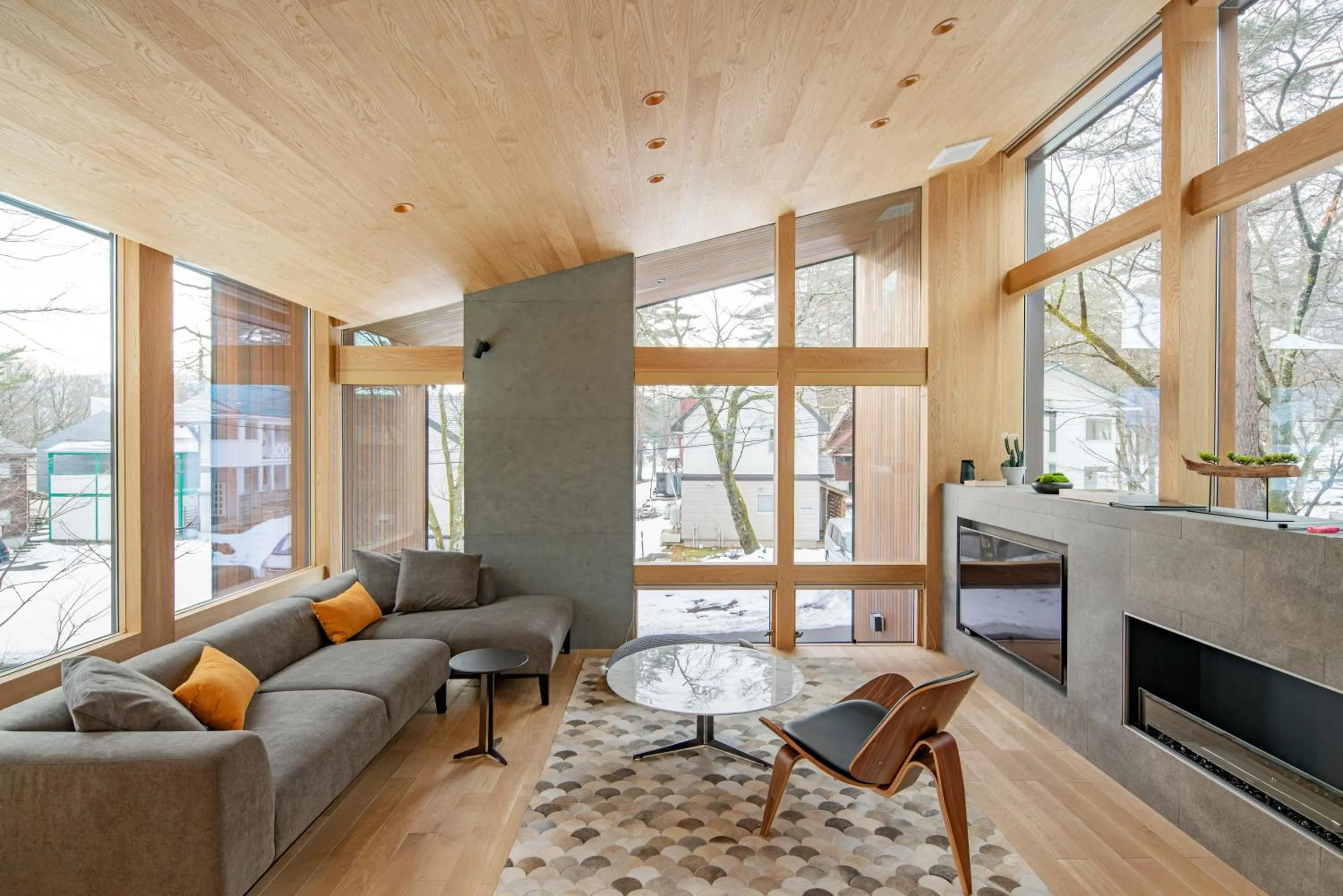 Living room in Kairos by the Mountain by The Hakuba Collection