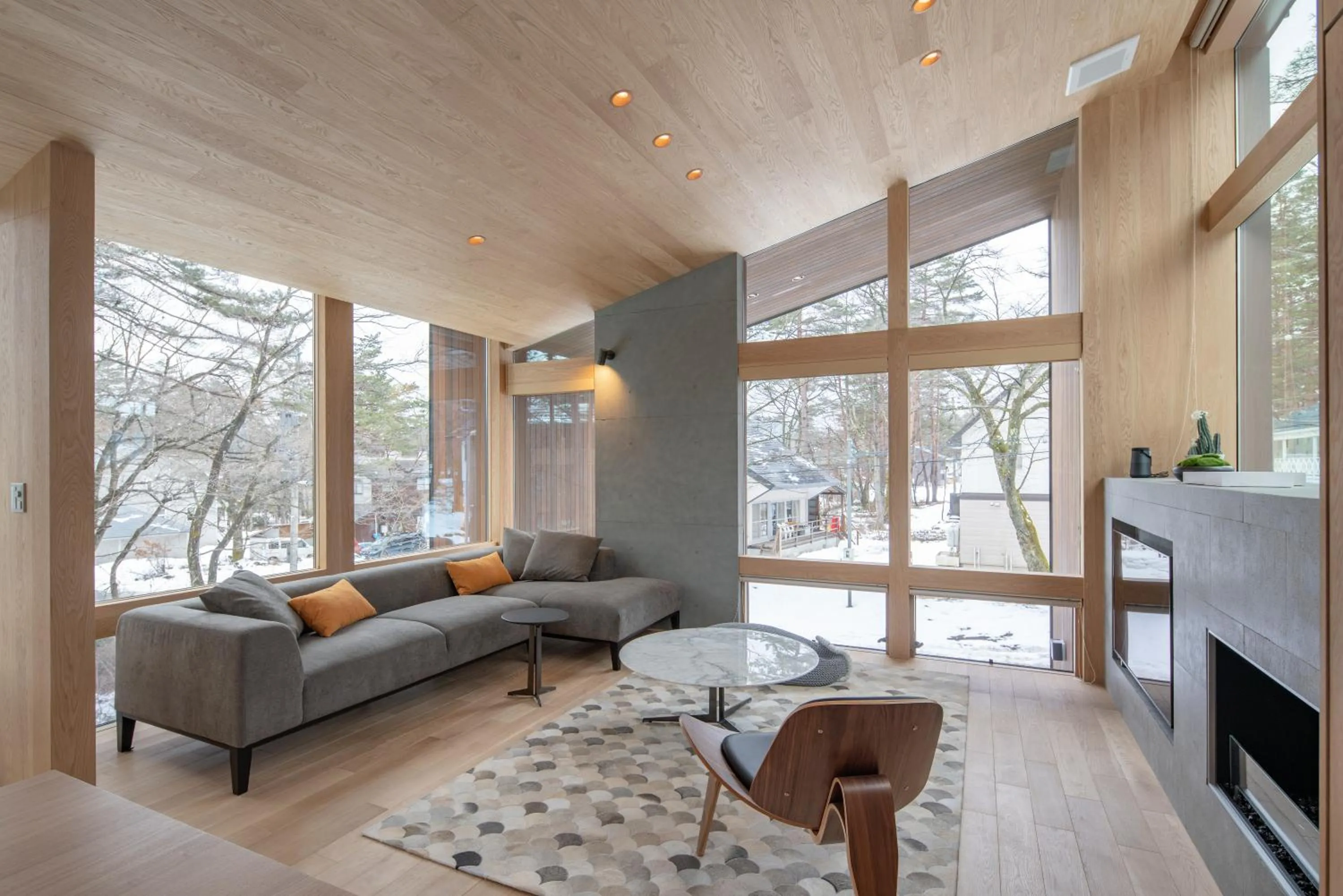 Living room in Kairos by the Mountain by The Hakuba Collection