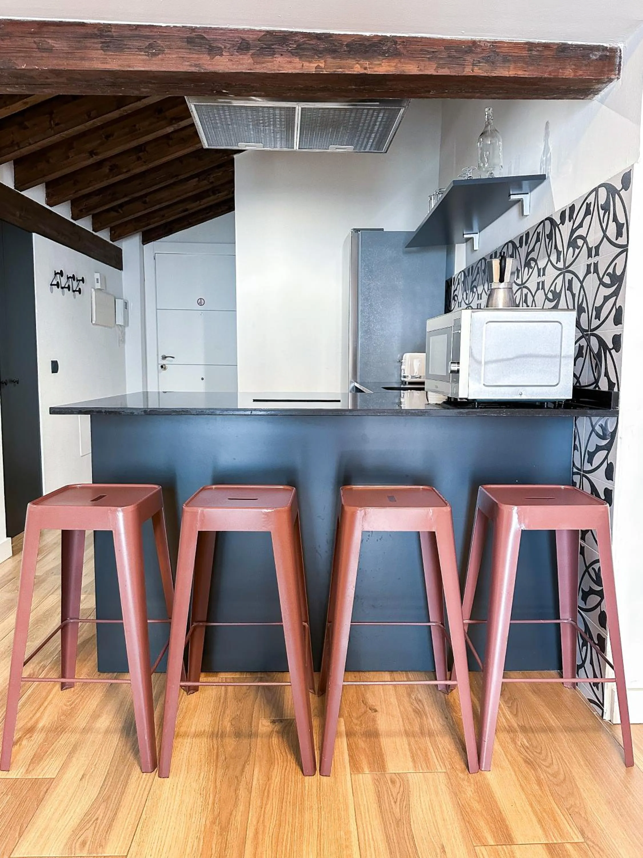 Kitchen or kitchenette in Aqua Apartments Málaga