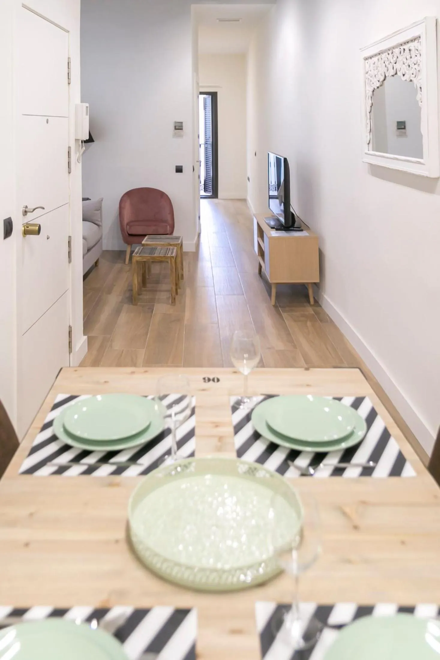 Kitchen or kitchenette in Aqua Apartments Málaga