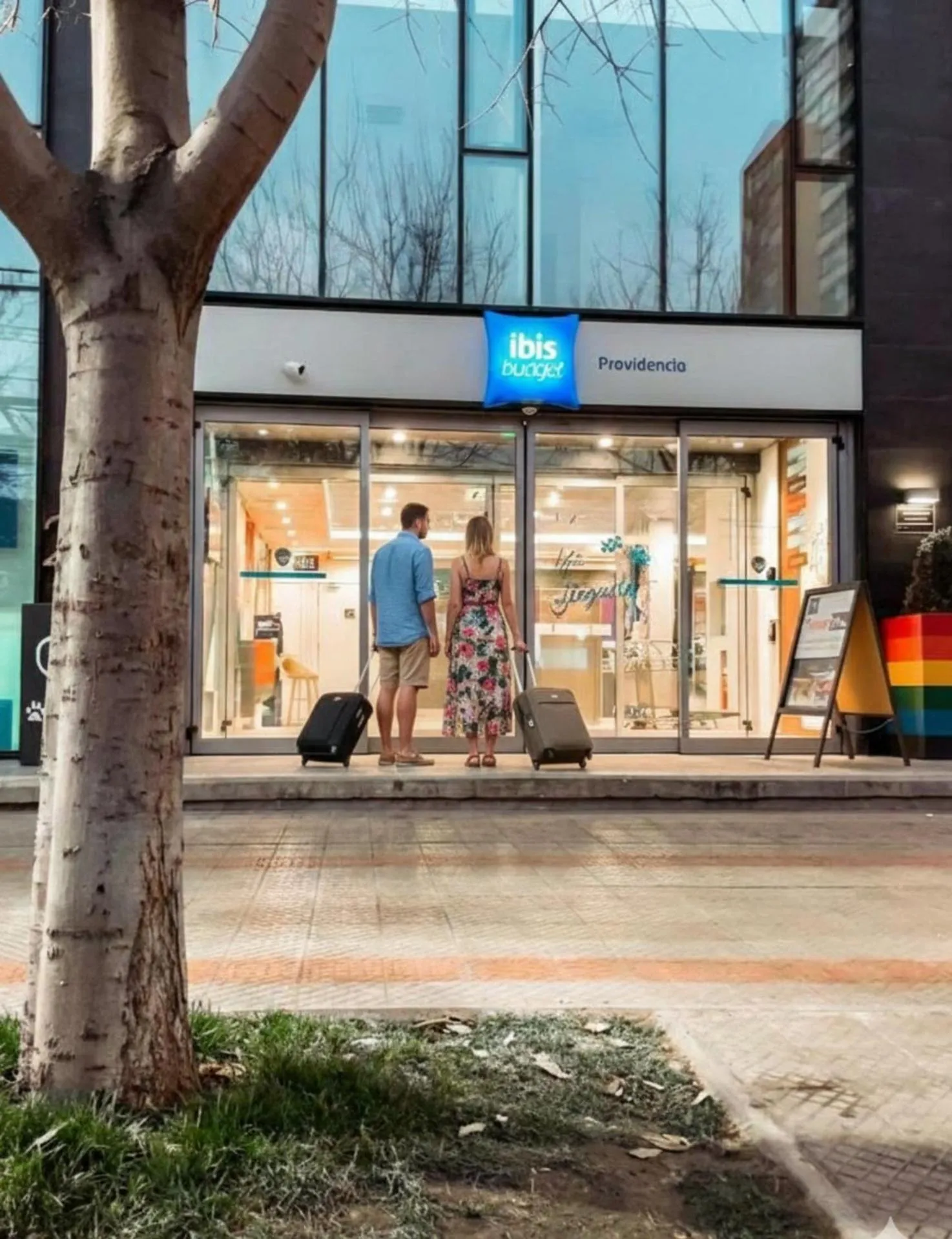 People in ibis budget Santiago Providencia