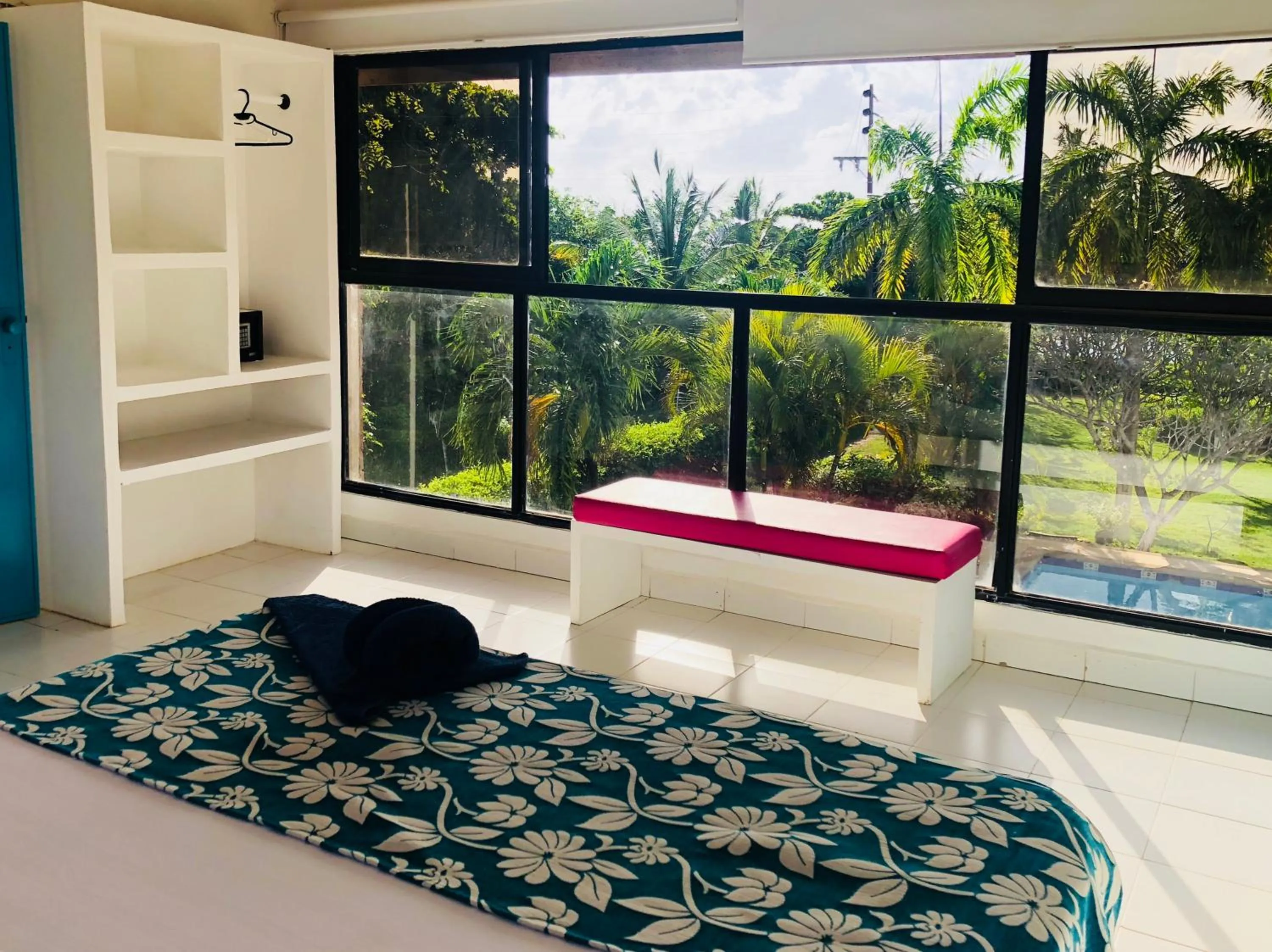 Decorative detail, Bed in Casa de las Flores tropical