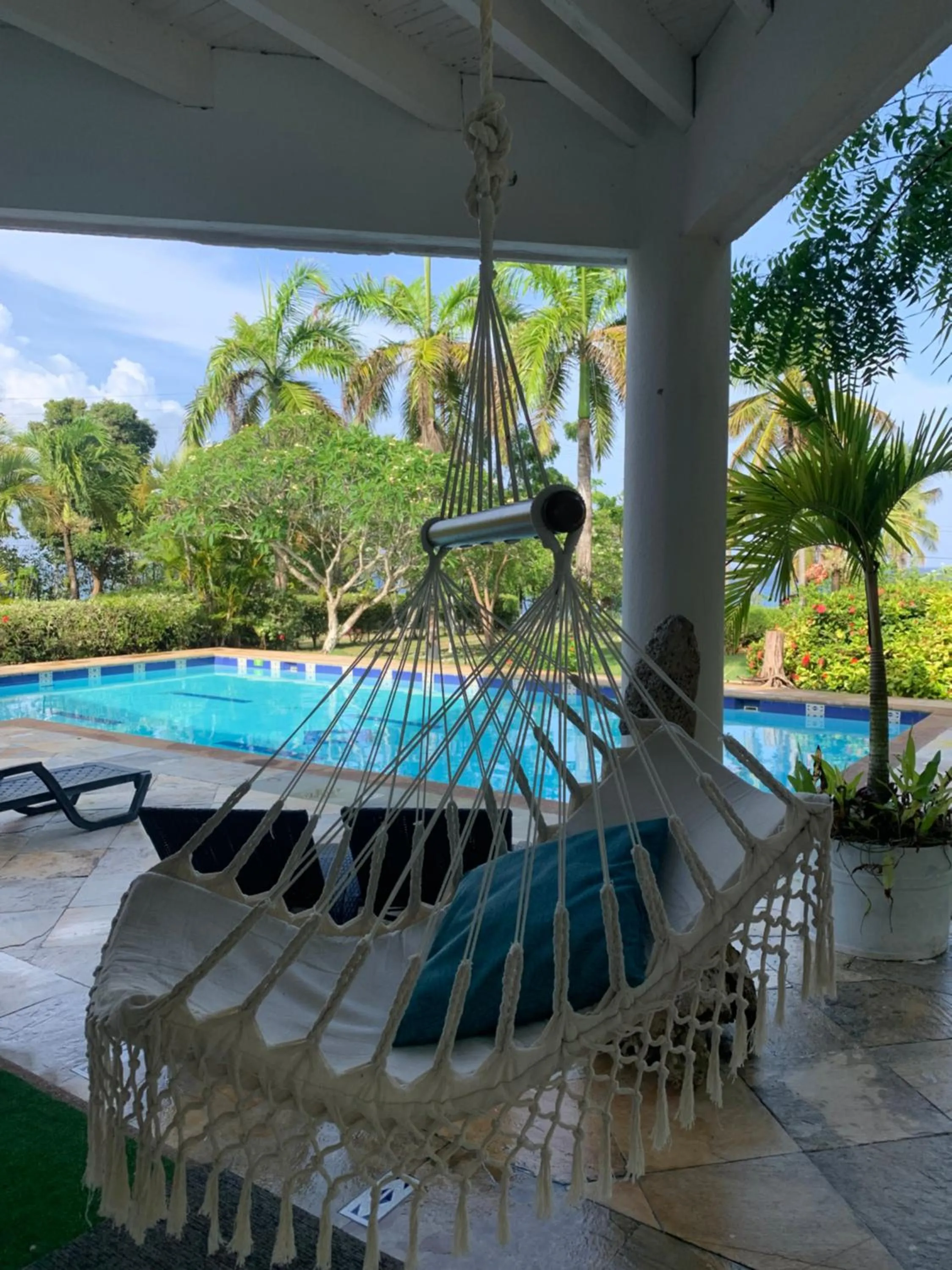 Pool view in Casa de las Flores tropical