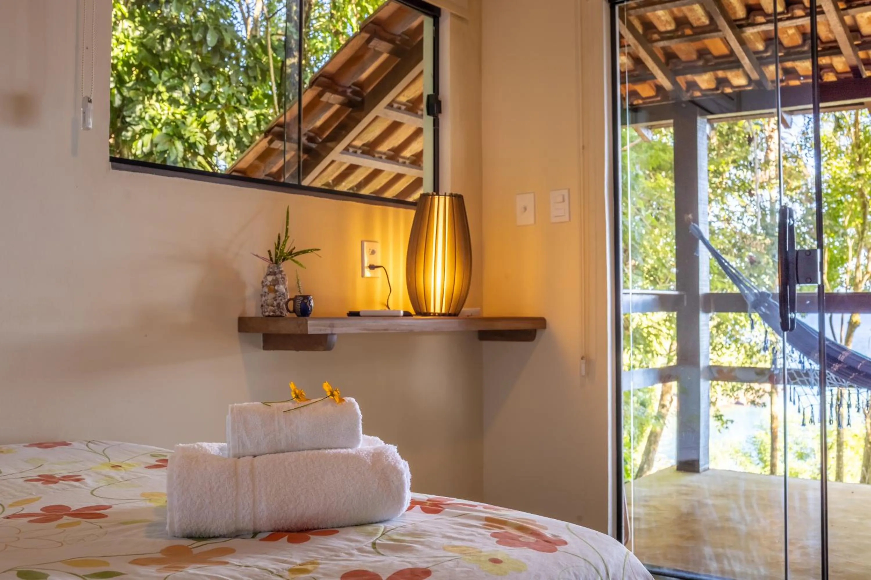 Bed in Pousada Lagamar