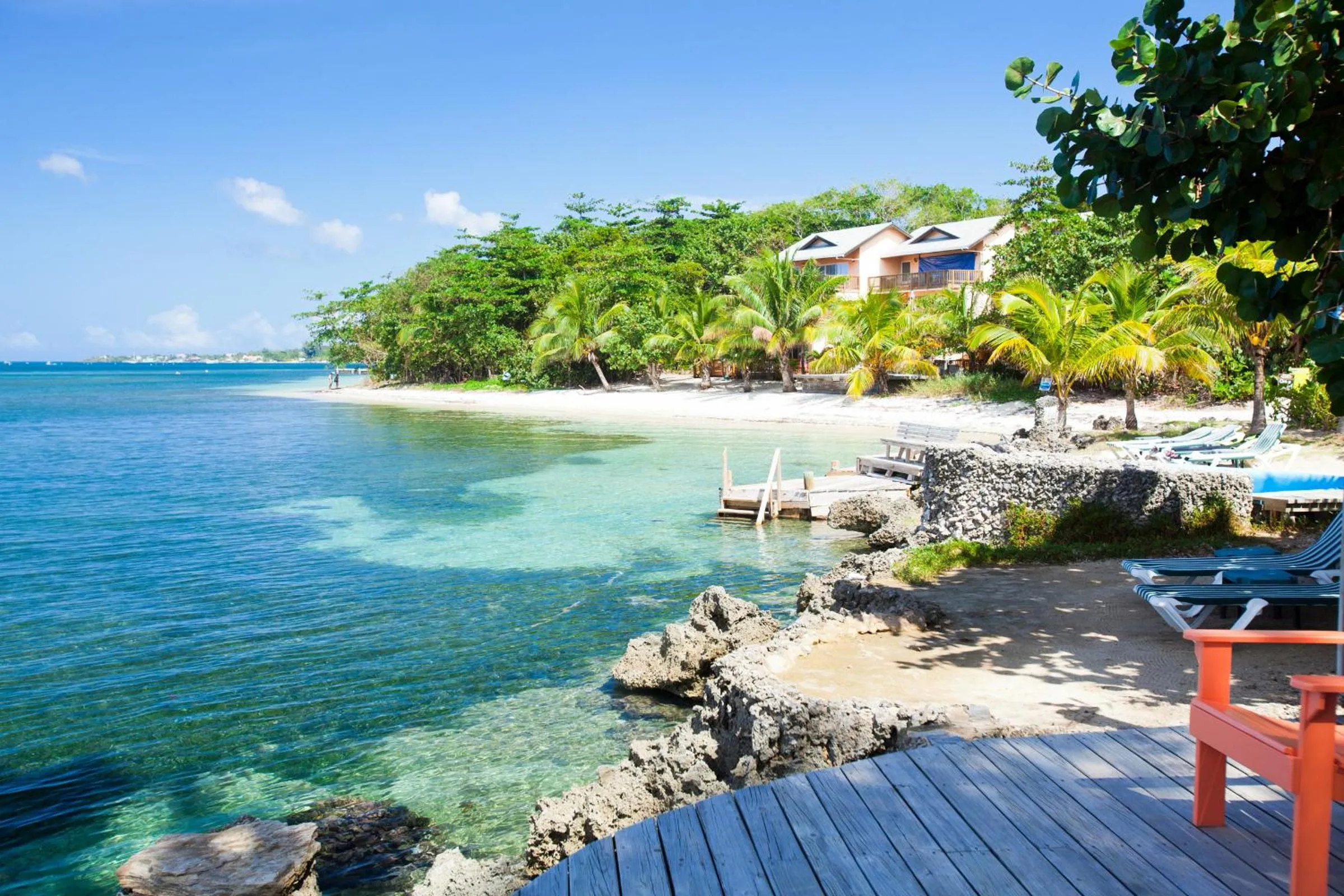 Patio in Las Rocas Resort and Dive Center