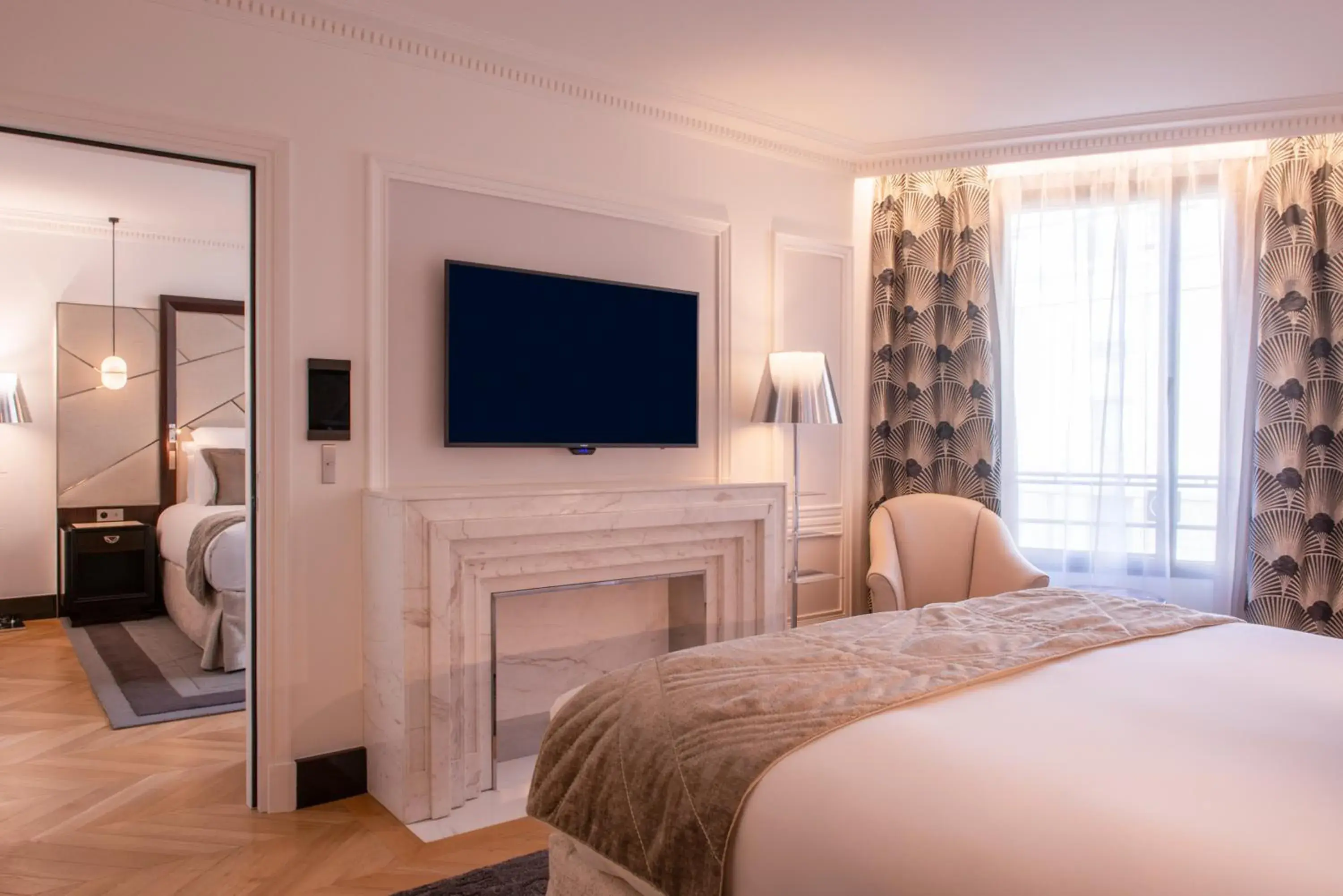 Bedroom, Bed in L'Hôtel du Collectionneur Paris Bedroom, Bed in L'Hôtel du Collectionneur Paris