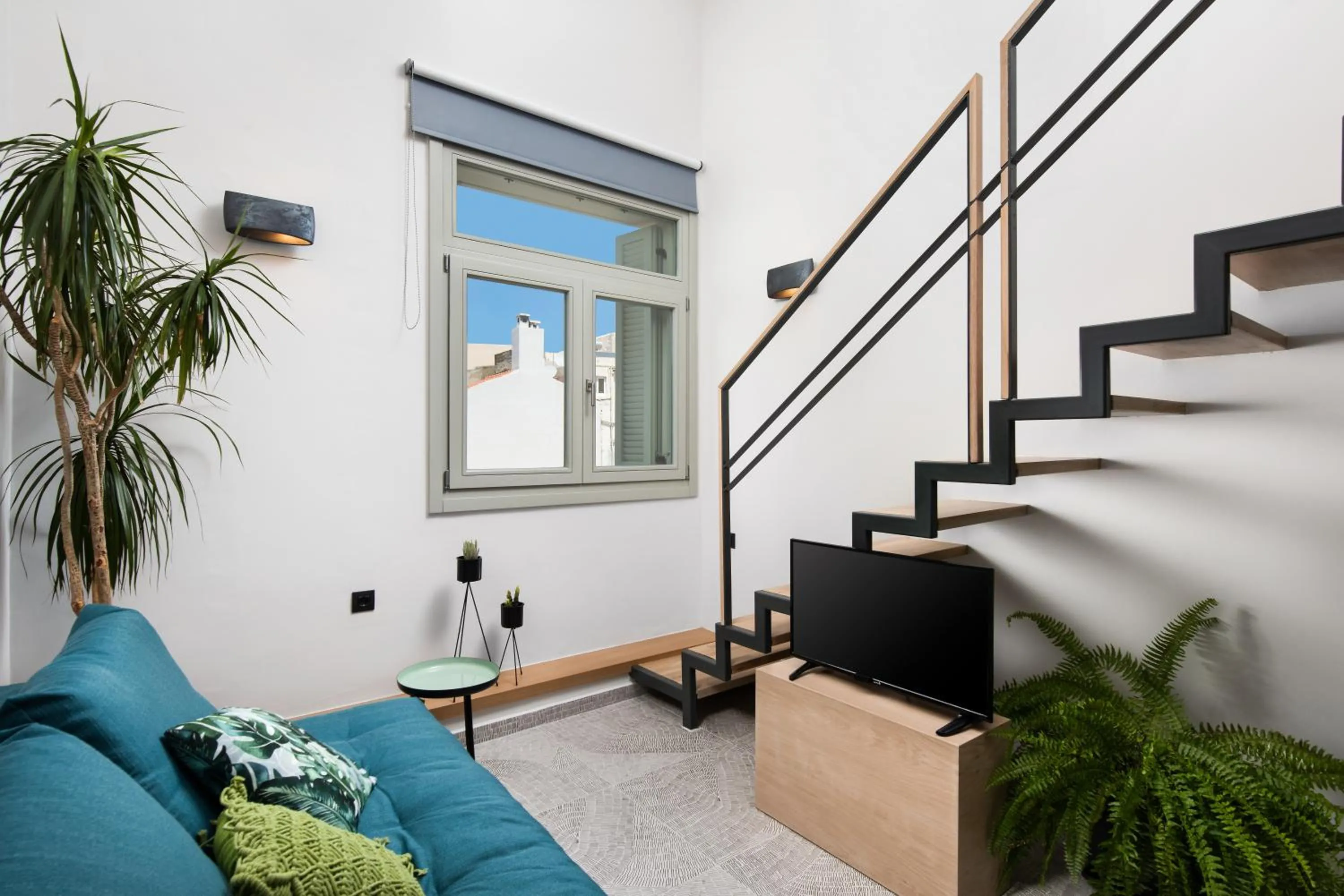 Living room in Lignum Suites Chania