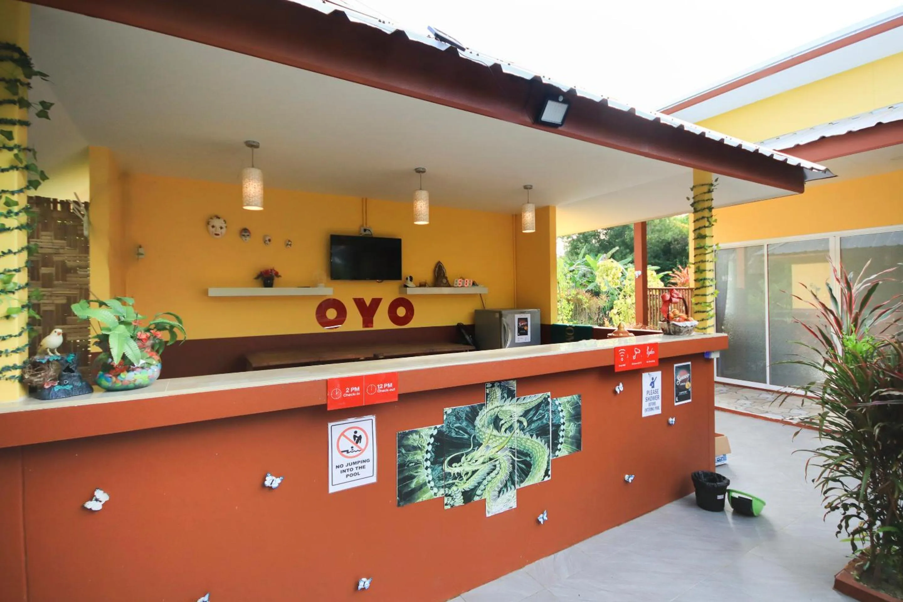 Lobby or reception in Ban Elephant Blanc Bungalow