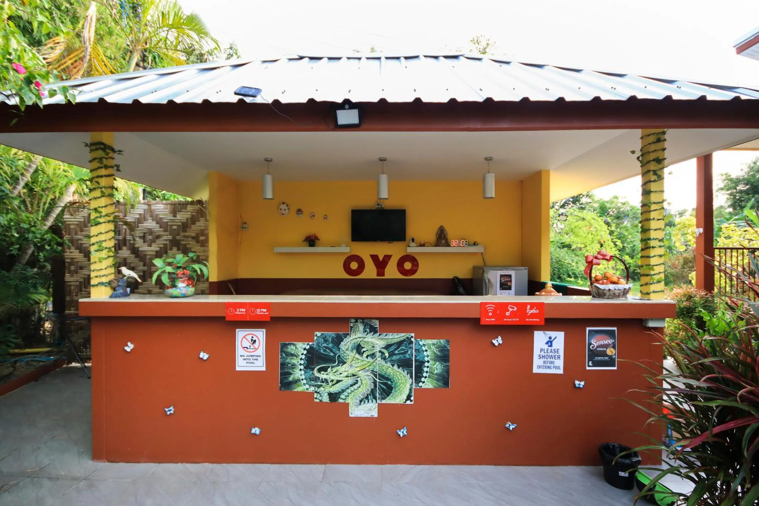 Lobby or reception in Ban Elephant Blanc Bungalow