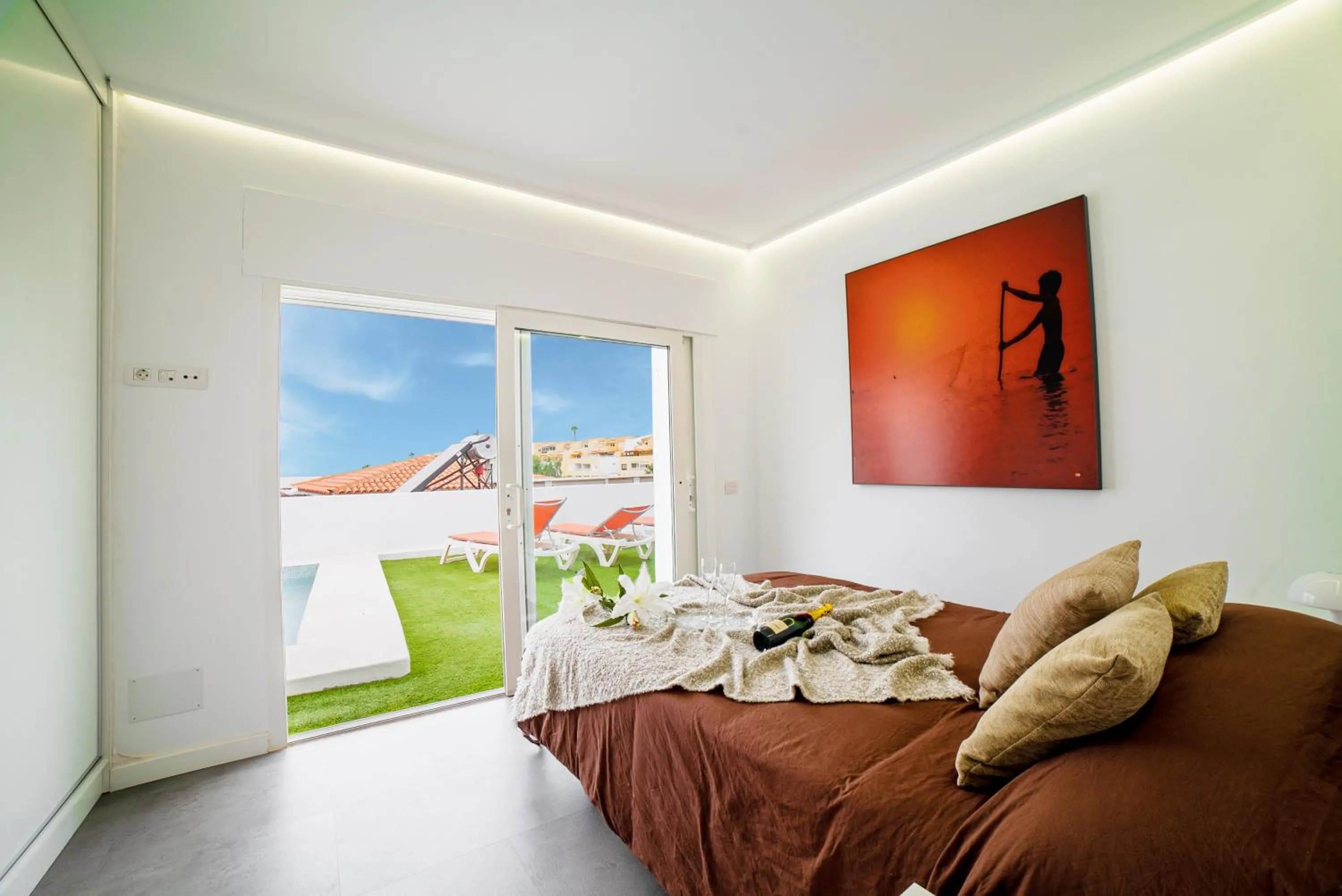Decorative detail, Bed in Villa Carlota Costa Adeje