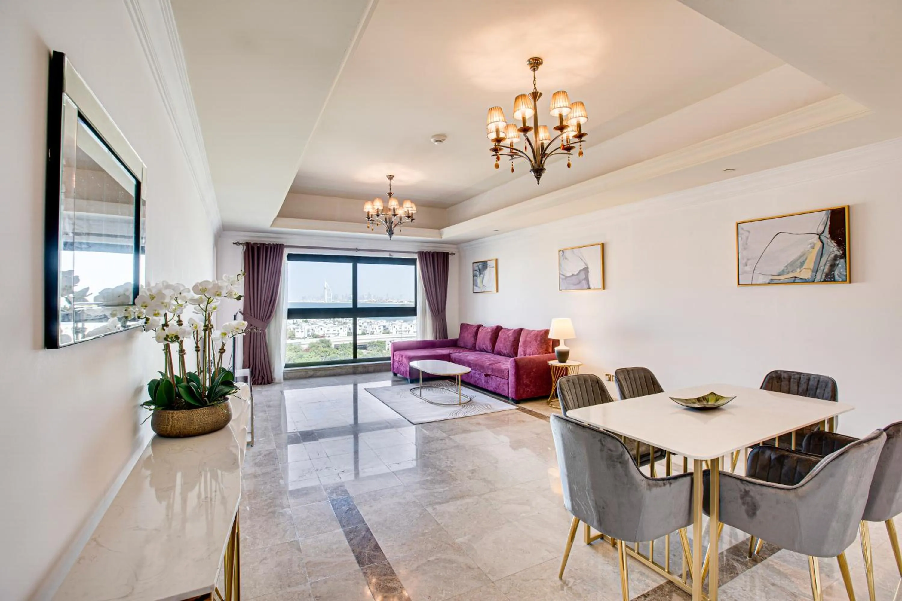 Living room in South & North Residence Palm Jumeirah