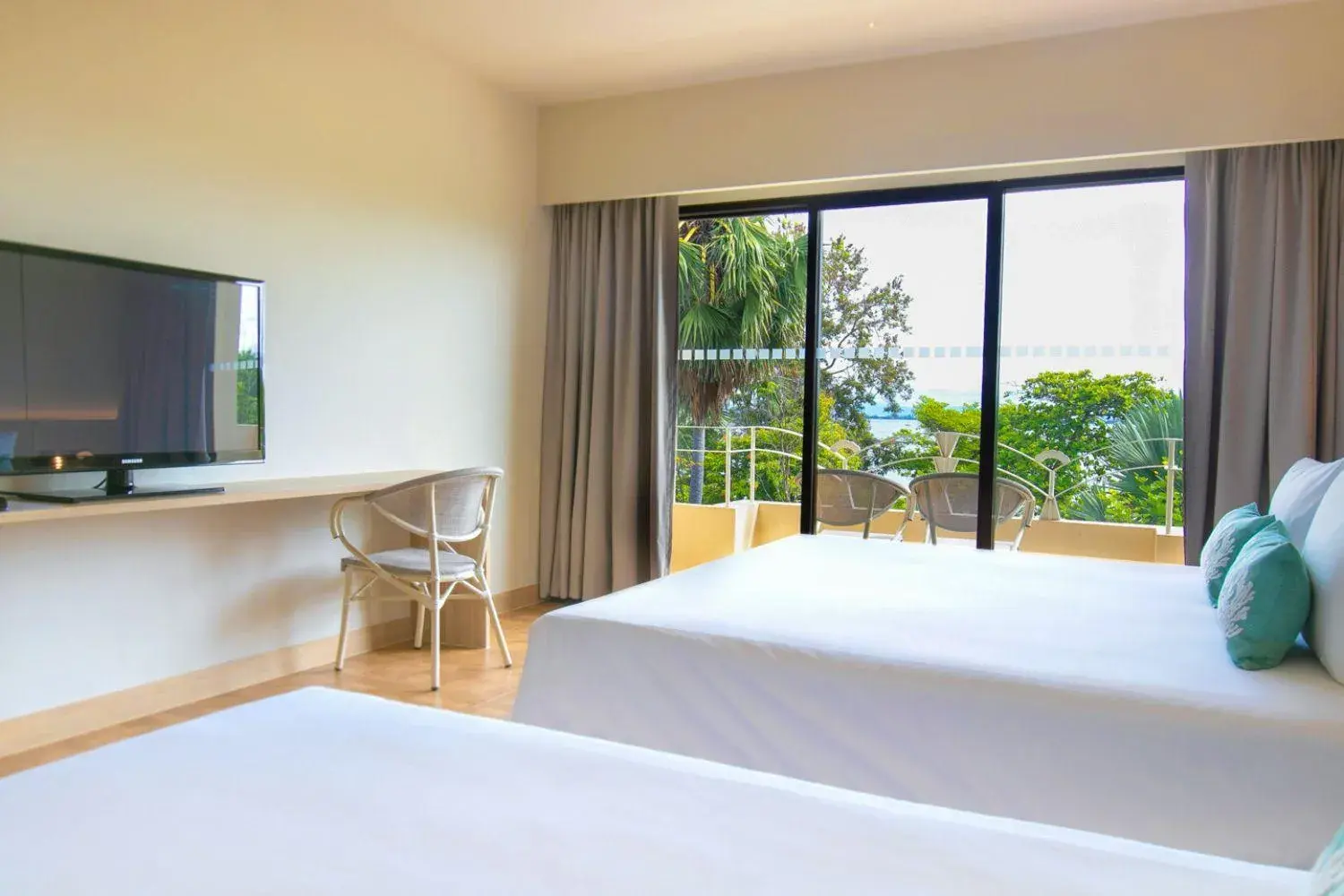 Balcony/Terrace, Bed in Garden Sea View Resort Balcony/Terrace, Bed in Garden Sea View Resort