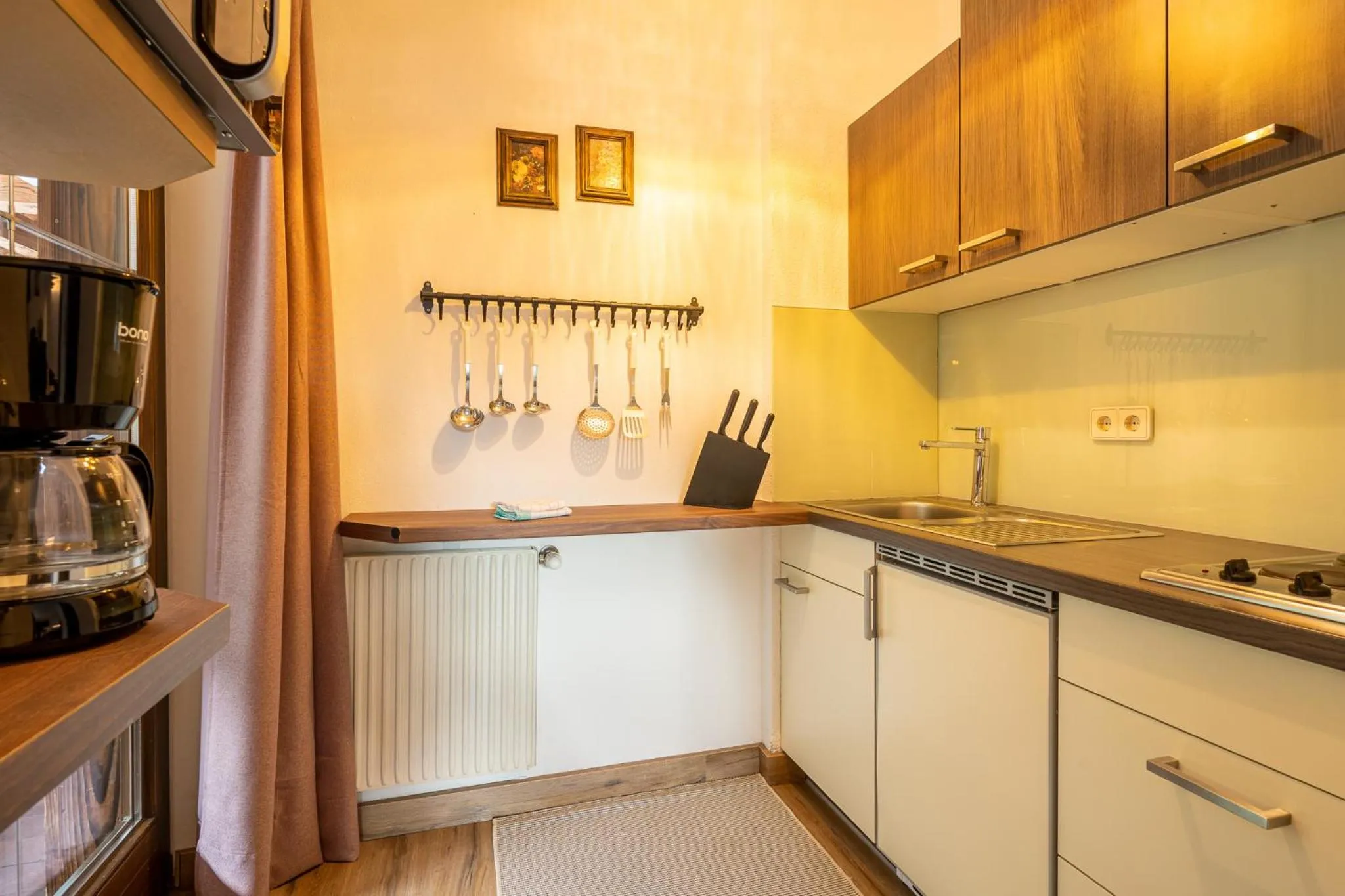 Kitchen or kitchenette in Appartement Residenz Schatz