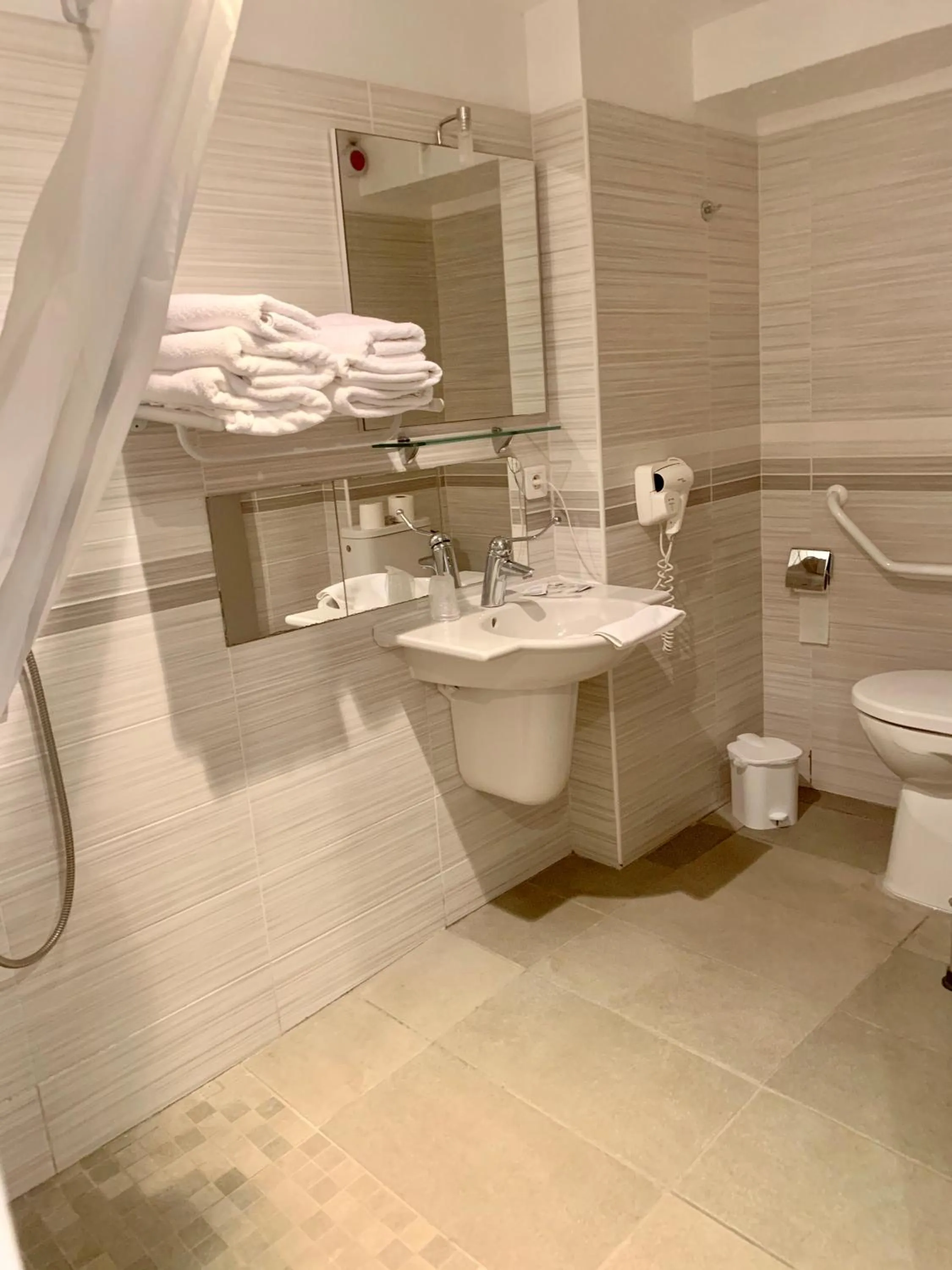 Toilet in Hotel Les Palmiers En Camargue