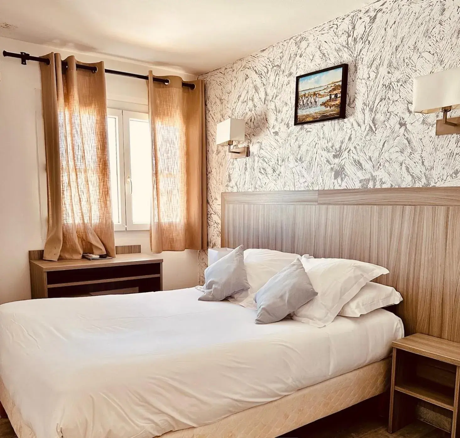 Standard Double Room in Hotel Les Palmiers En Camargue Standard Double Room in Hotel Les Palmiers En Camargue