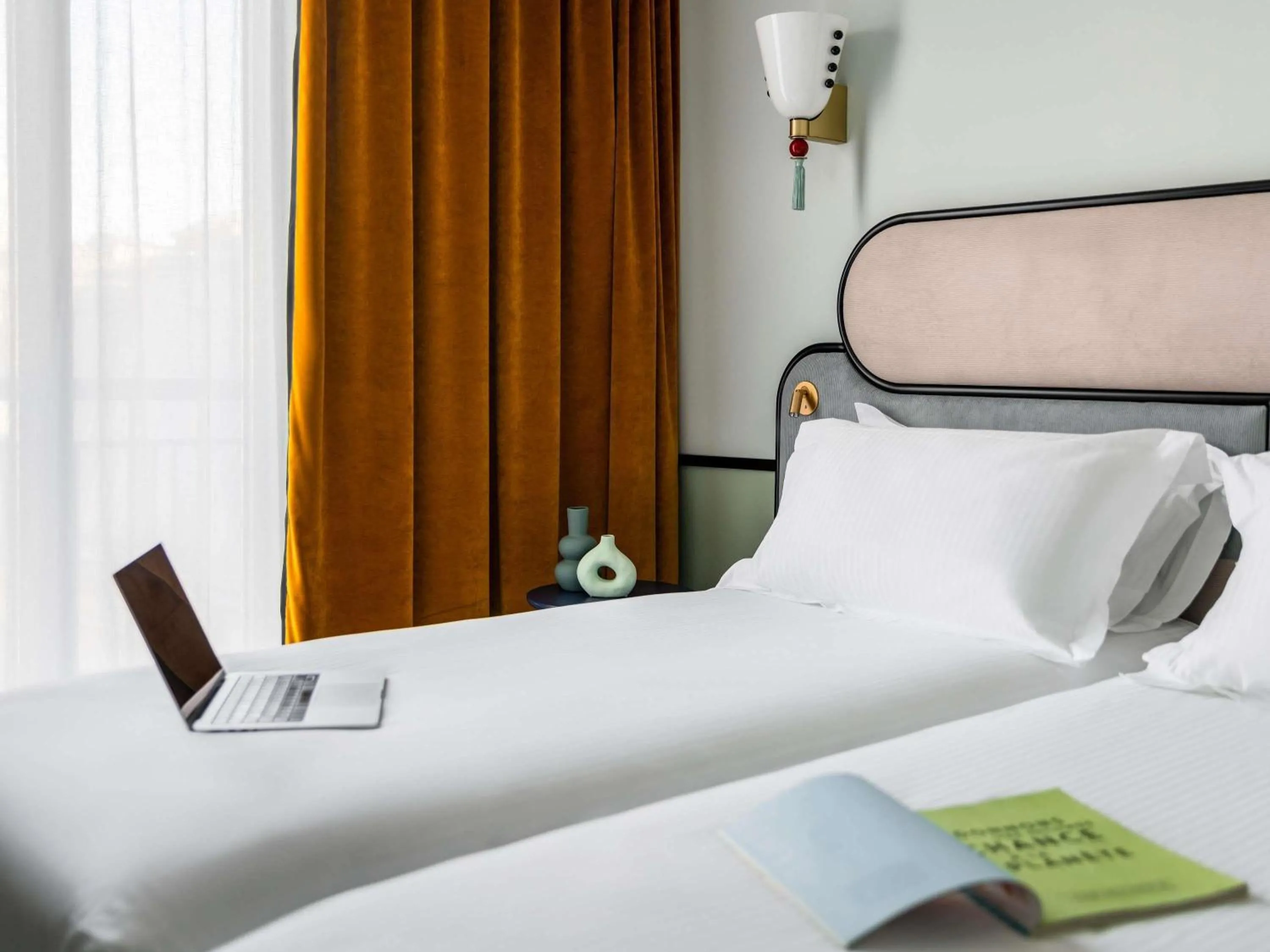 Bedroom, Bed in Hotel Faubourg Galant Paris - Handwritten Collection