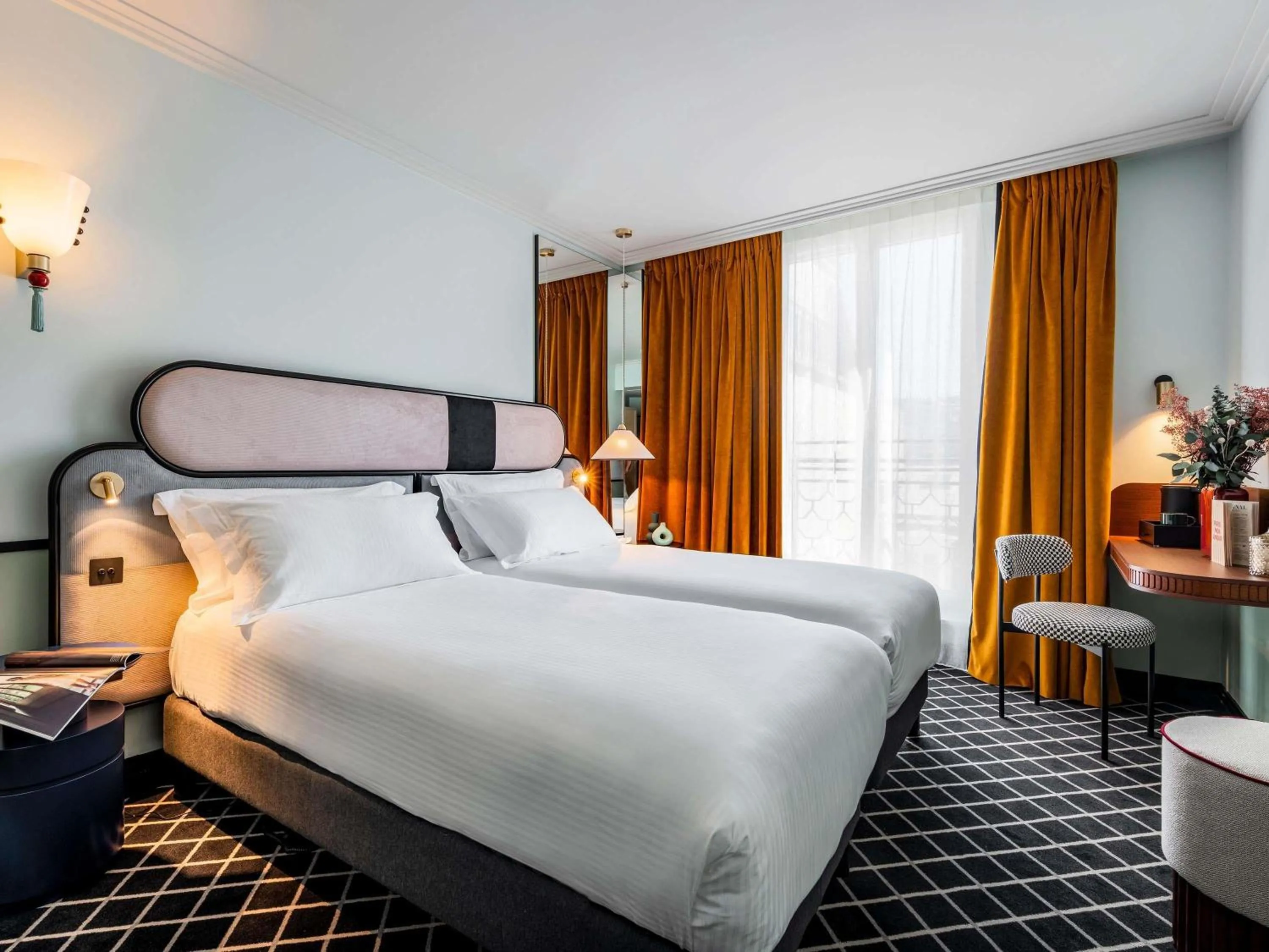 Bedroom, Bed in Hotel Faubourg Galant Paris - Handwritten Collection