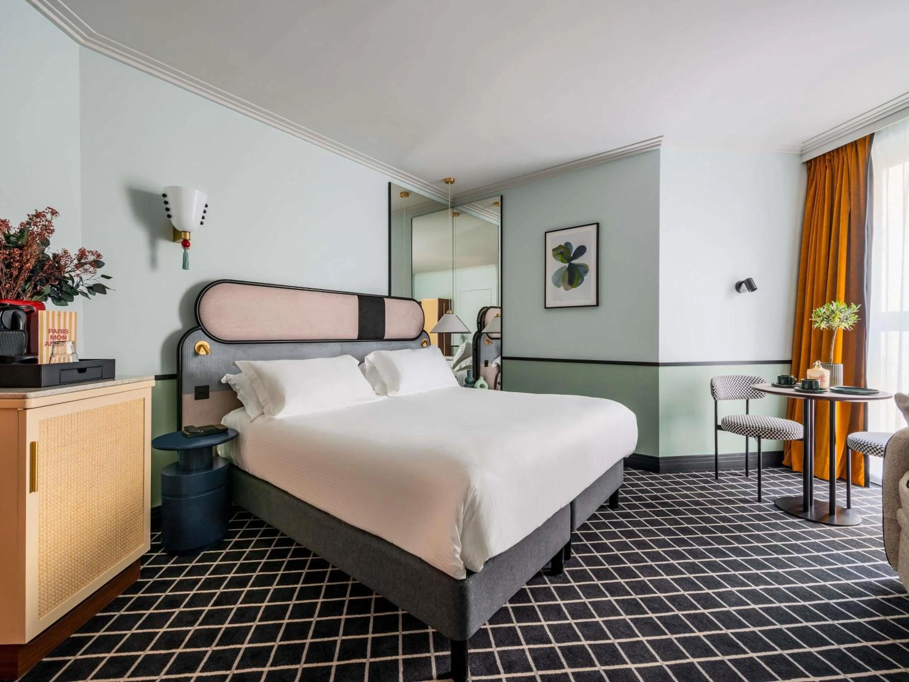 Bedroom, Bed in Hotel Faubourg Galant Paris - Handwritten Collection