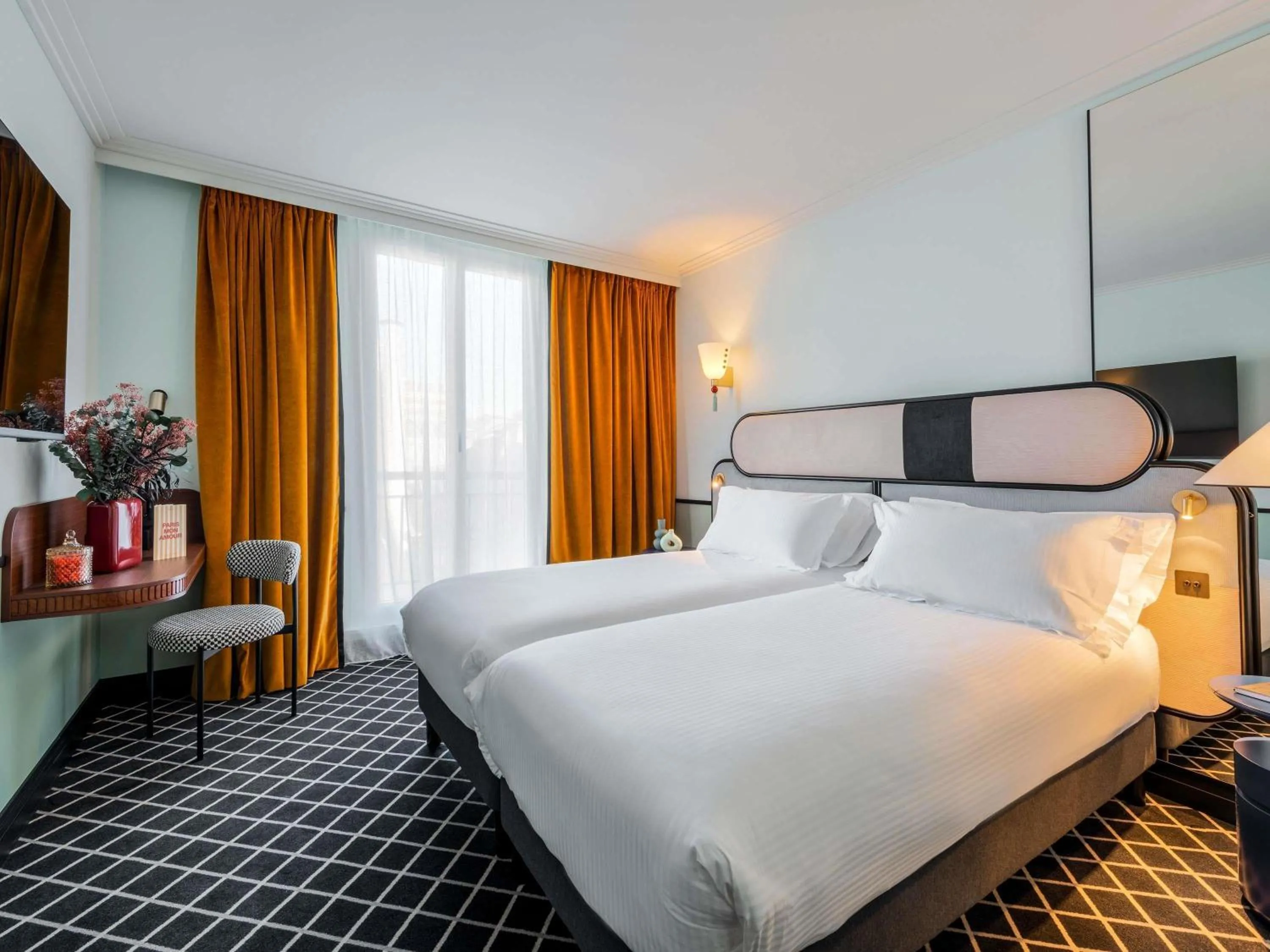 Bedroom, Bed in Hotel Faubourg Galant Paris - Handwritten Collection