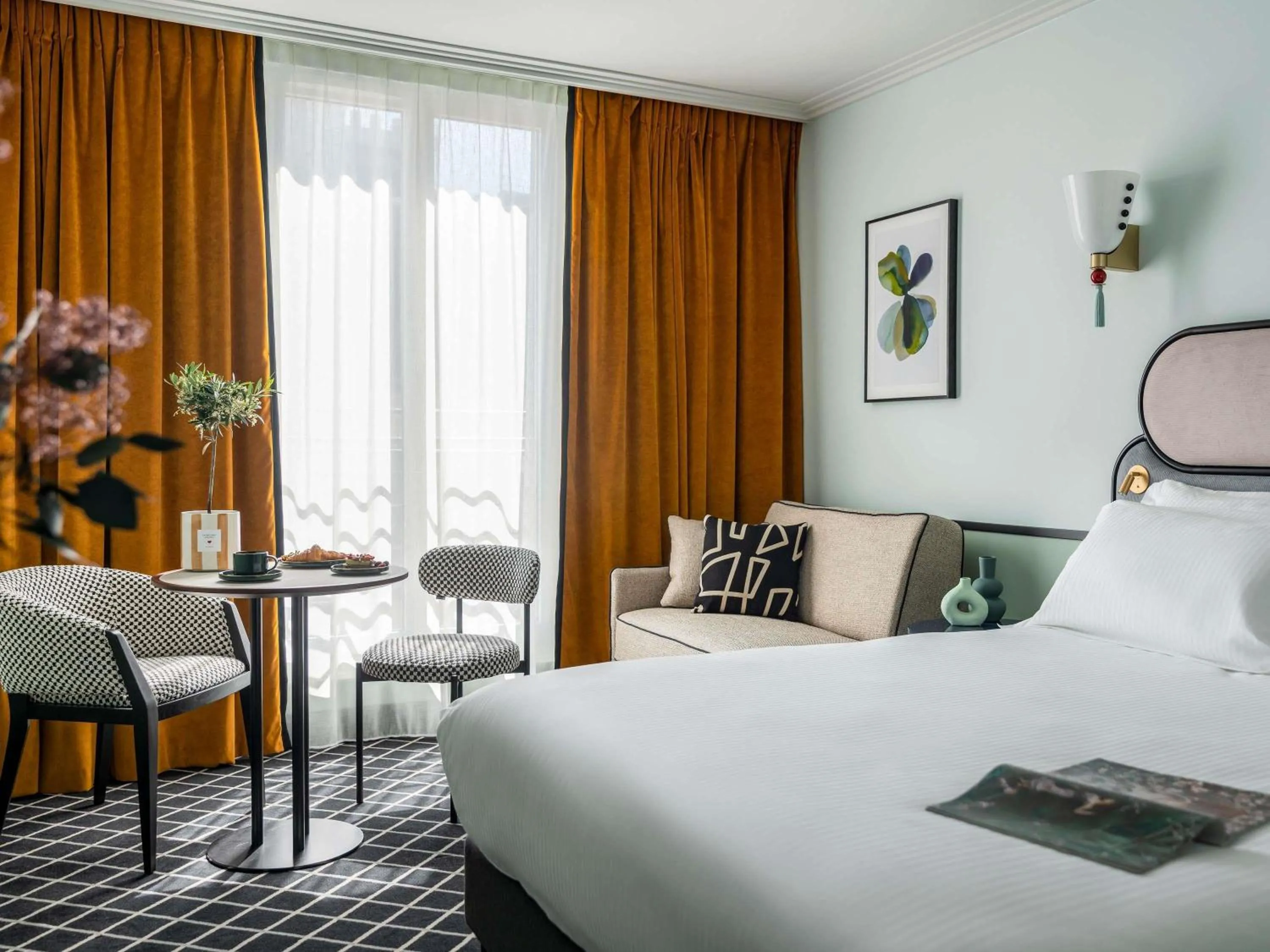 Bedroom, Bed in Hotel Faubourg Galant Paris - Handwritten Collection