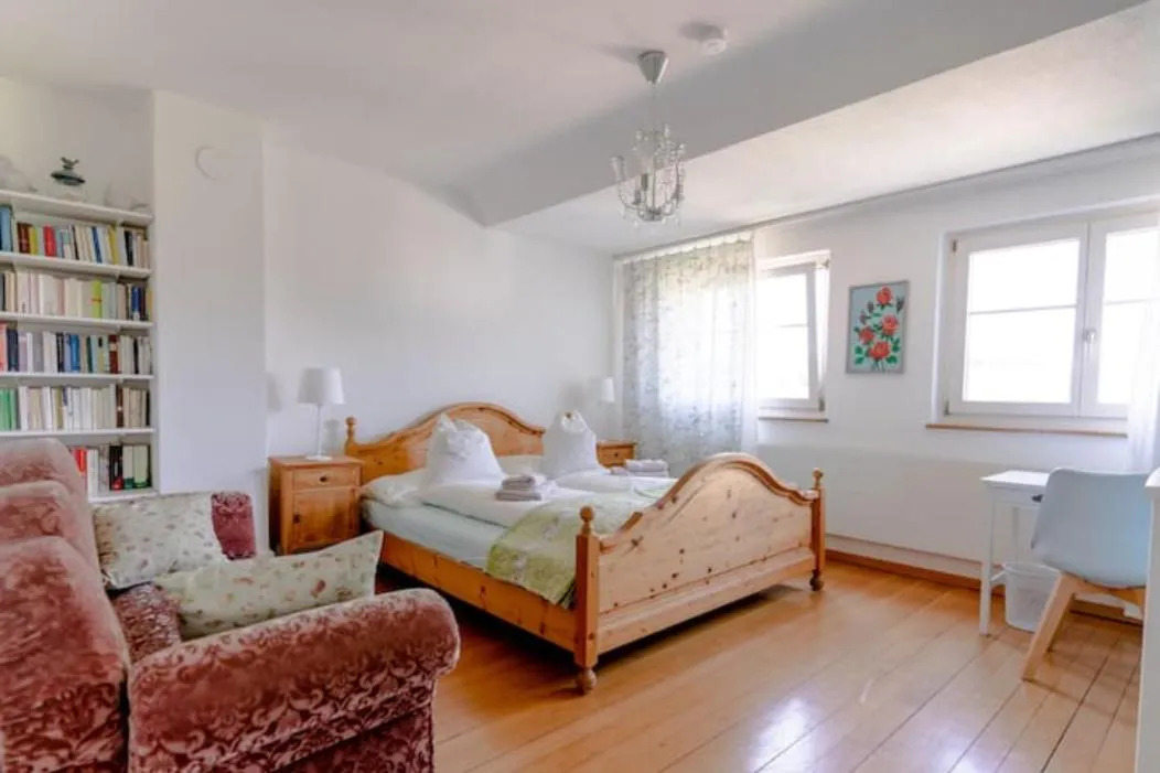 Bed in Gästehaus Sonne