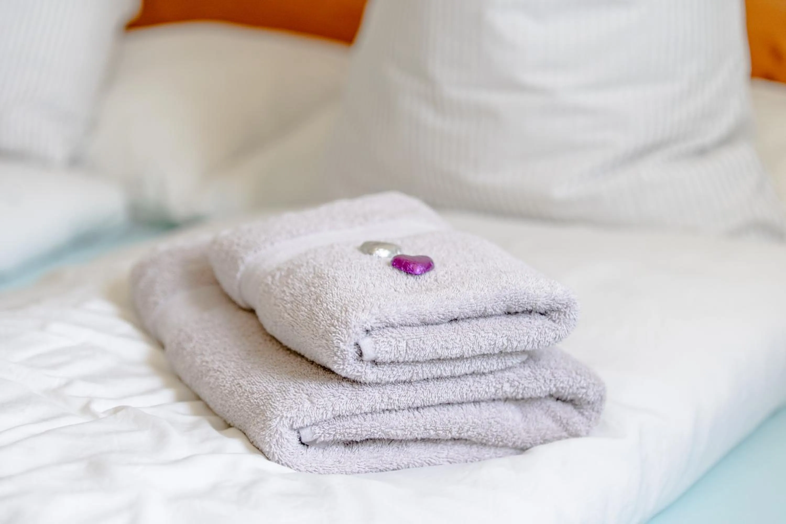 towels, Bed in Gästehaus Sonne