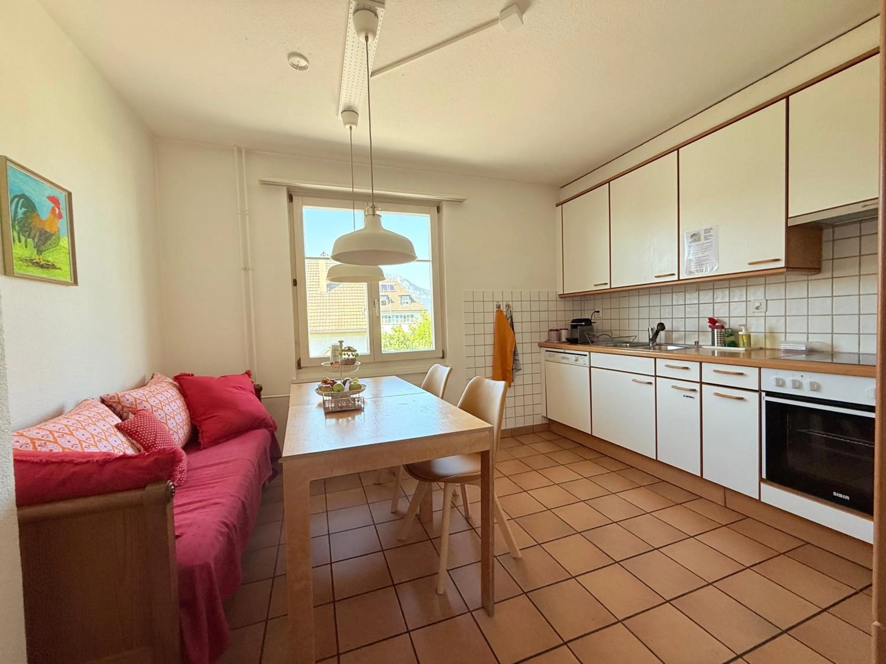 Kitchen or kitchenette in Gästehaus Sonne