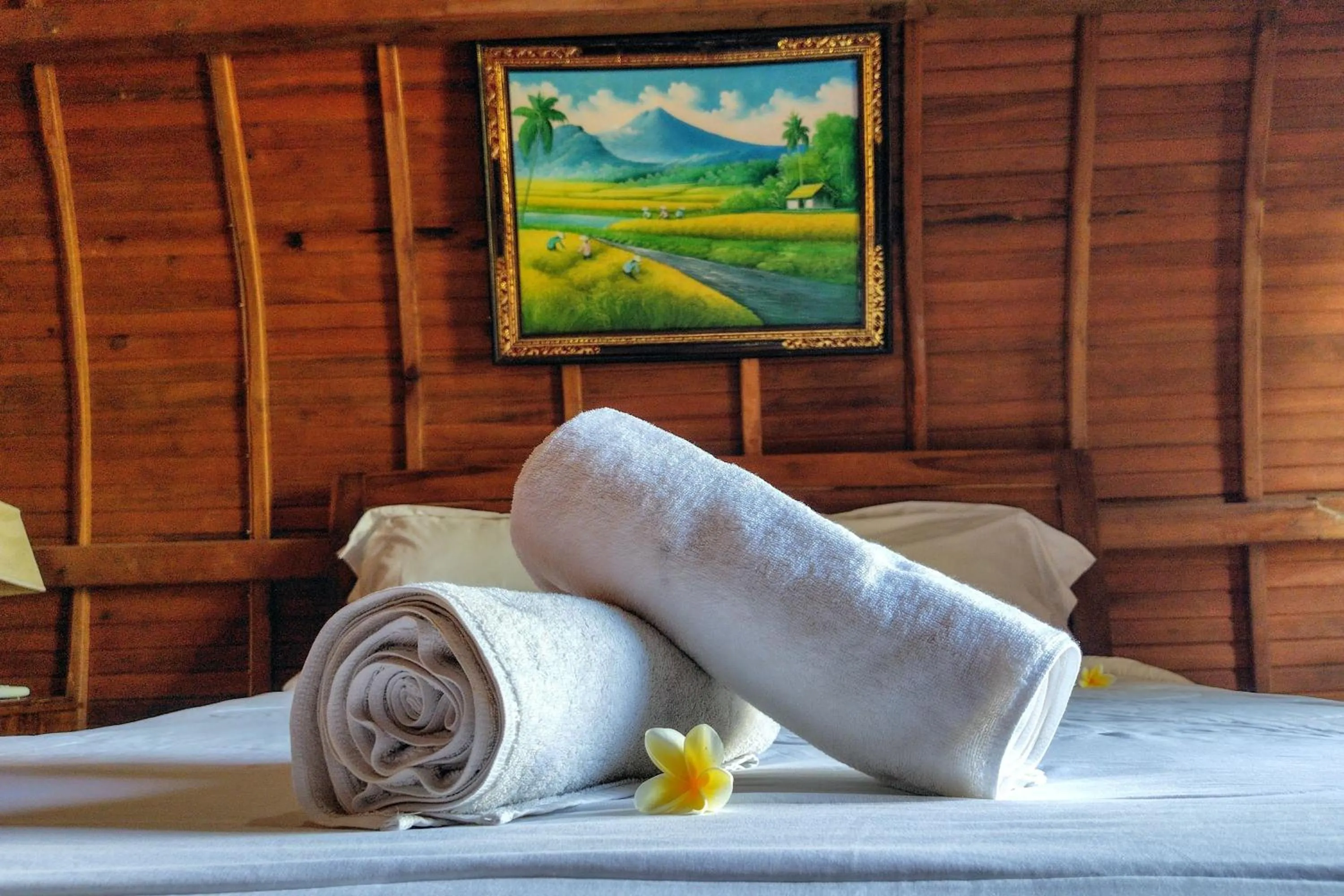 Bed in The Sweet Corn Bungalow