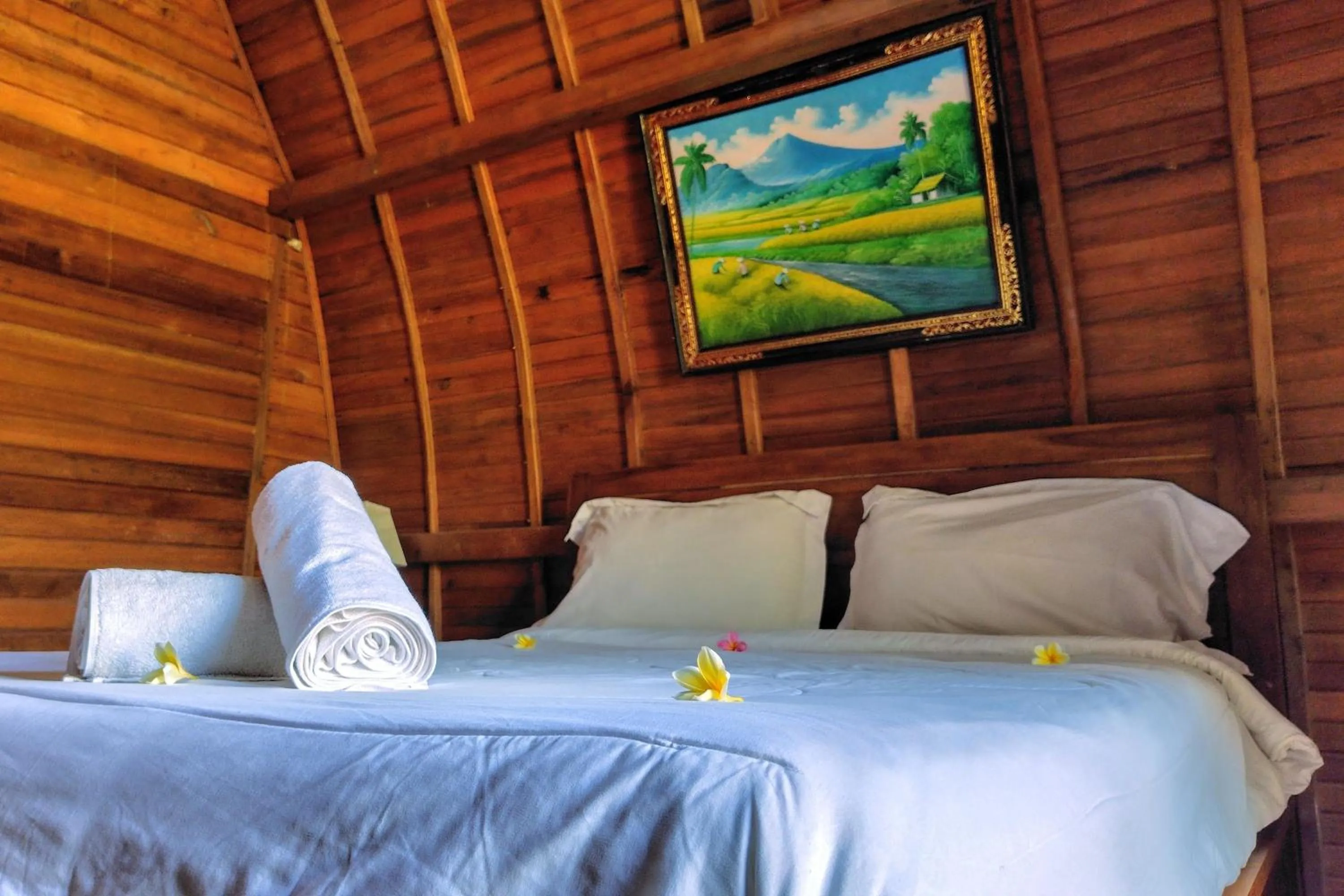 Bed in The Sweet Corn Bungalow