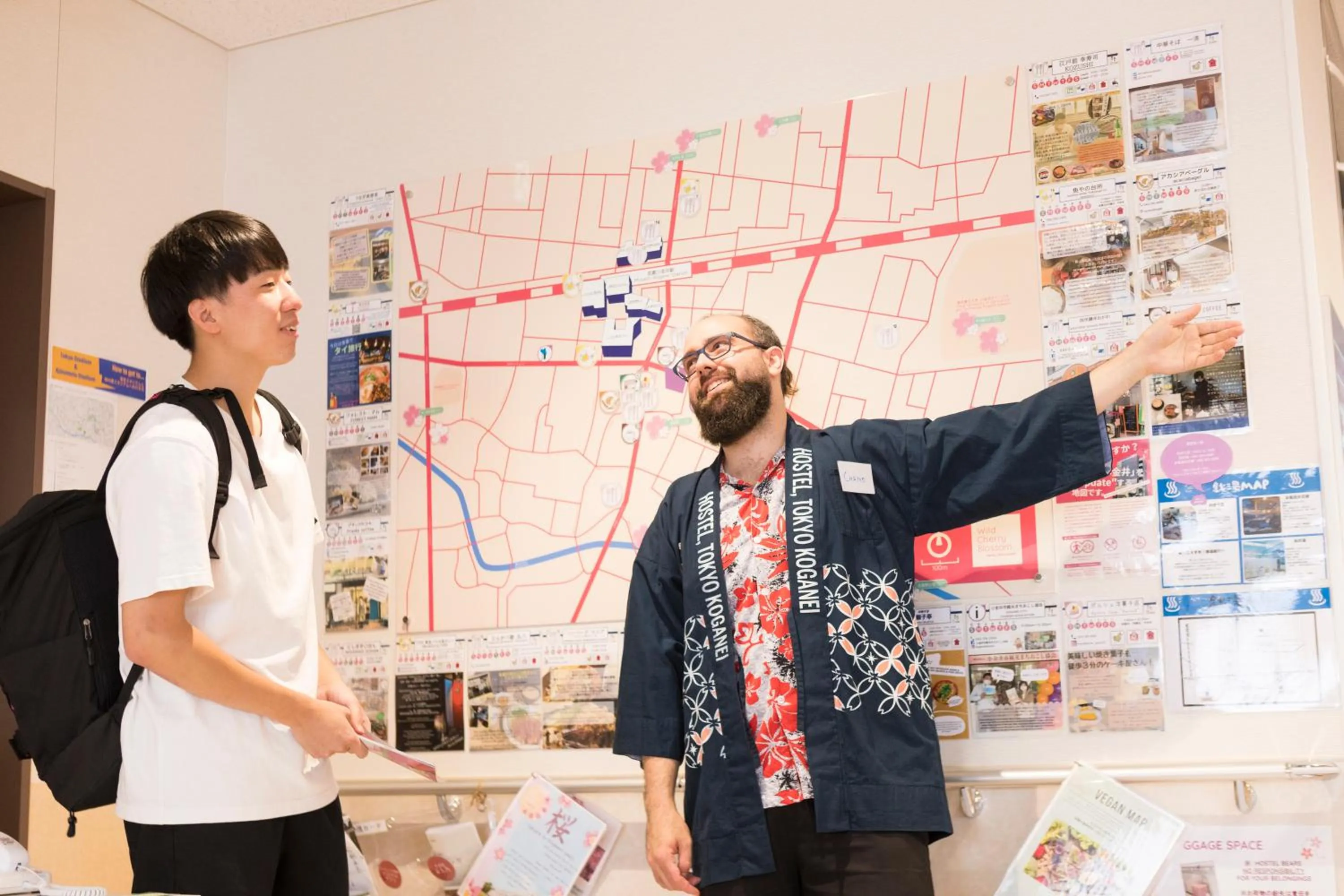 Staff in Wild Cherry Blossom-HOSTEL,TOKYO KOGANEI-