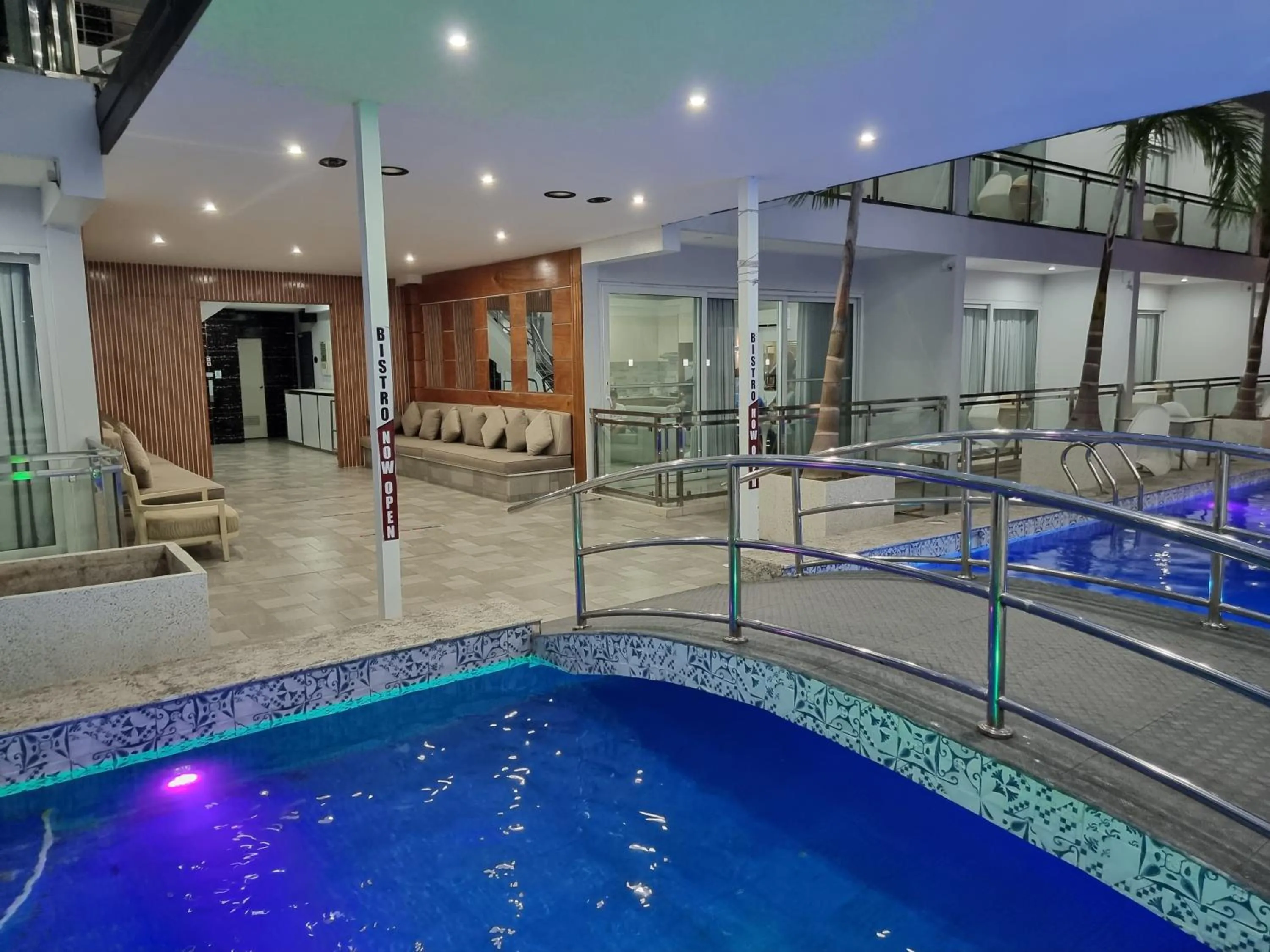 Pool view in Chequers Suites Subic Bay